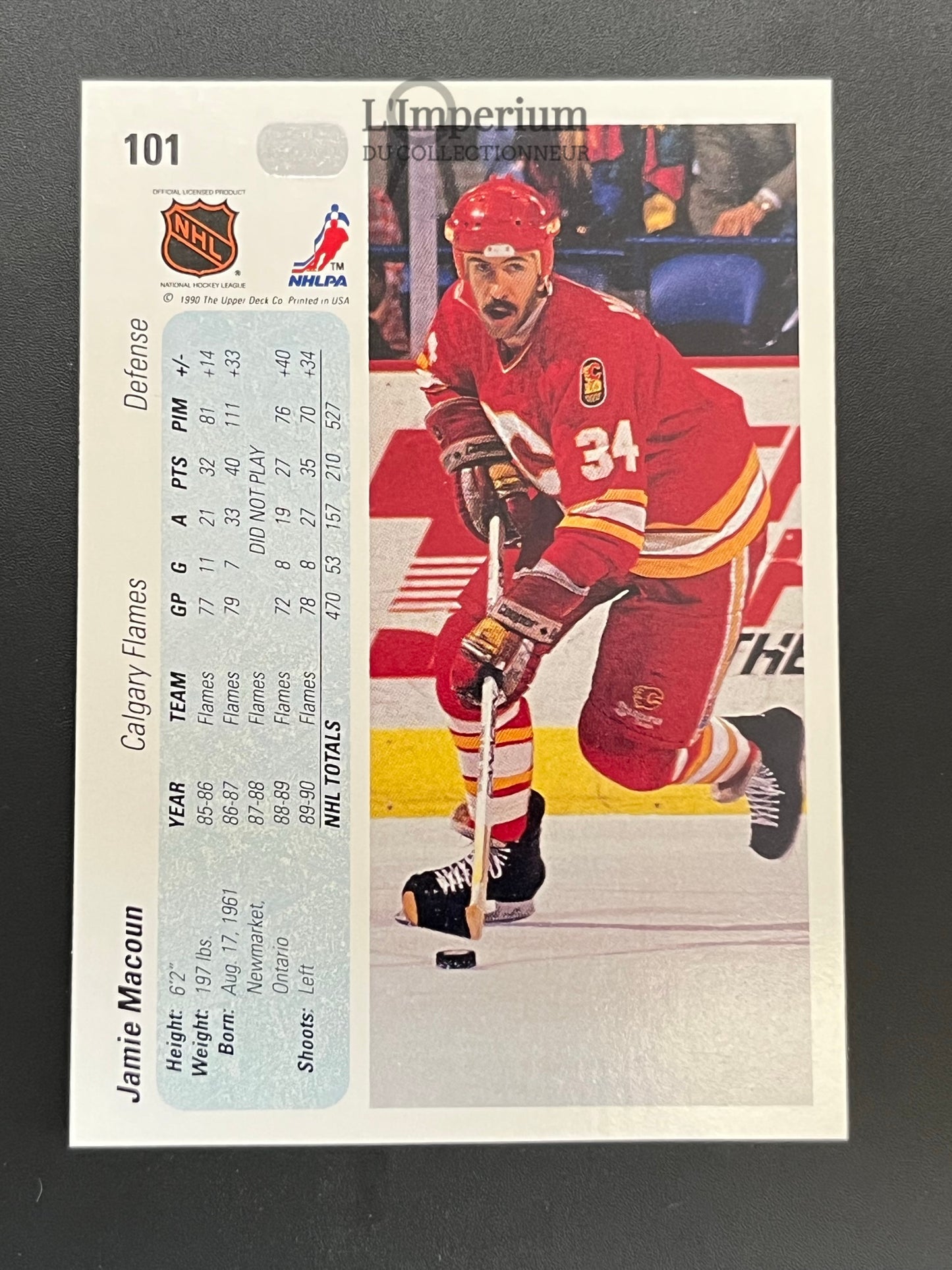 101. Jamie Macoun Upper Deck 1990-91 Hockey Card