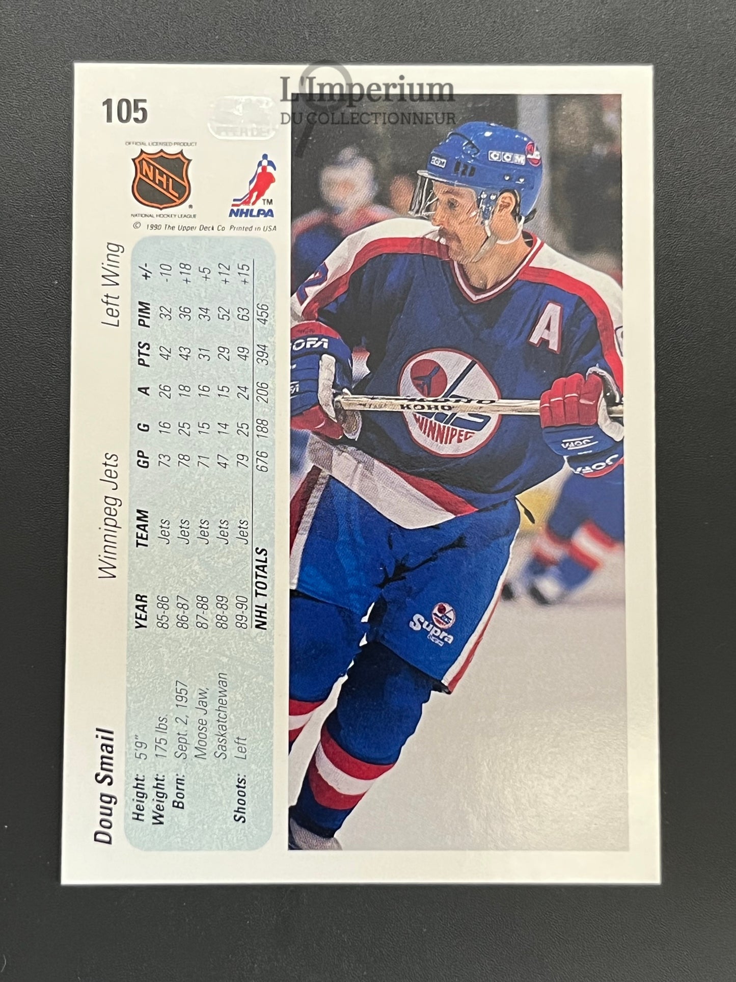 105. Doug Smail Upper Deck 1990-91 Hockey Card