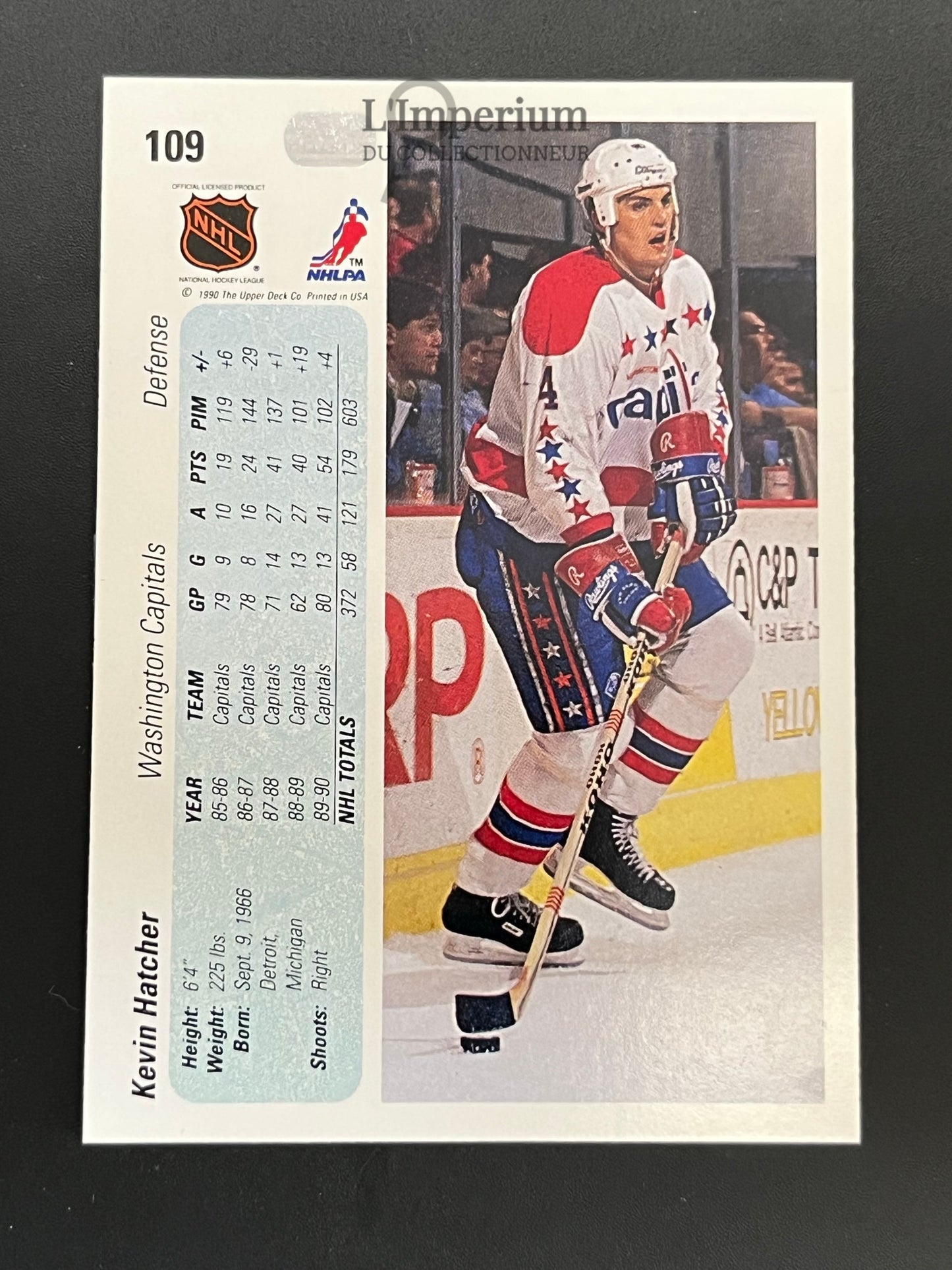 109. Kevin Hatcher Upper Deck 1990-91 Hockey Card