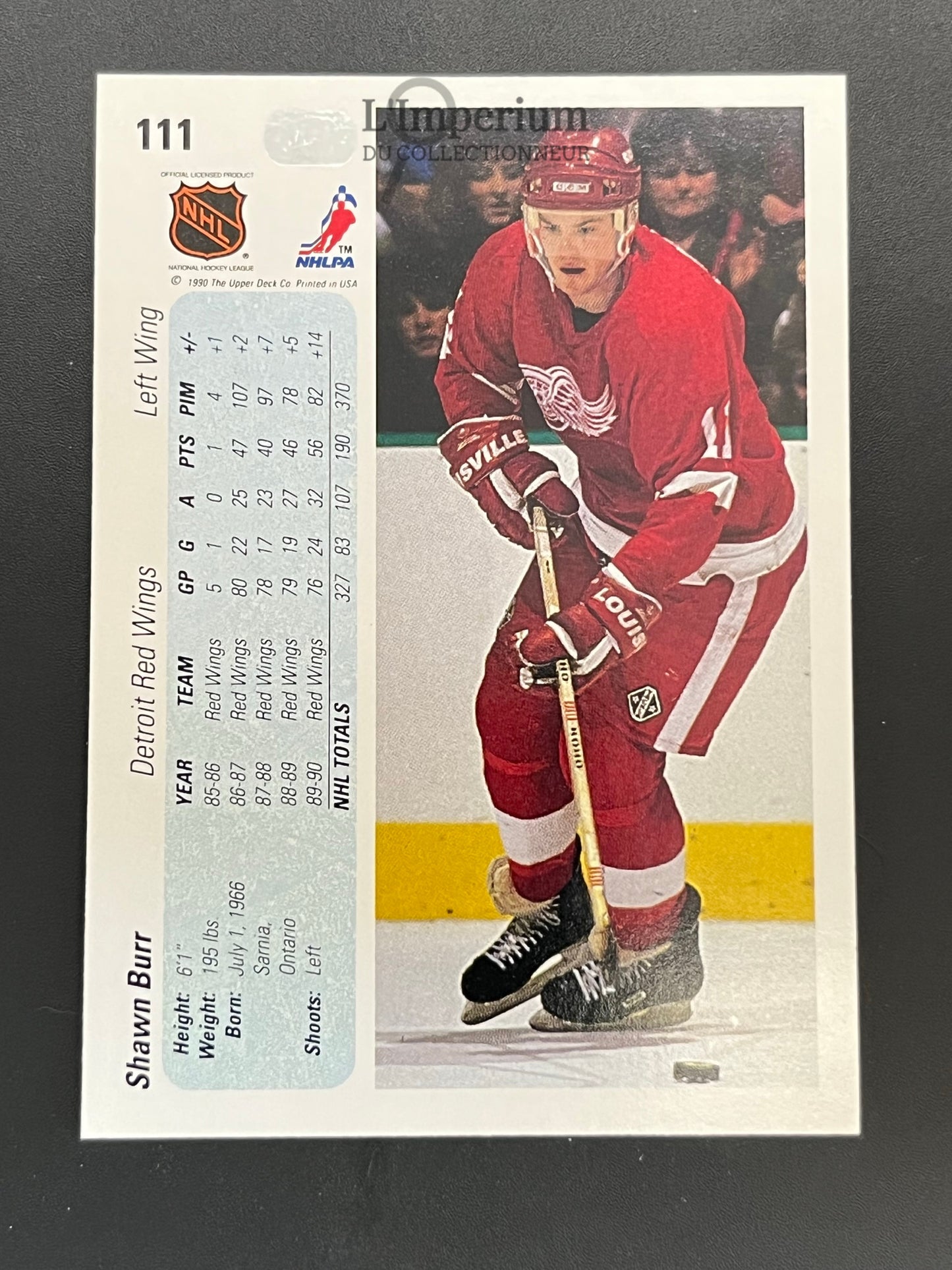 111. Shawn Burr Upper Deck 1990-91 Hockey Card