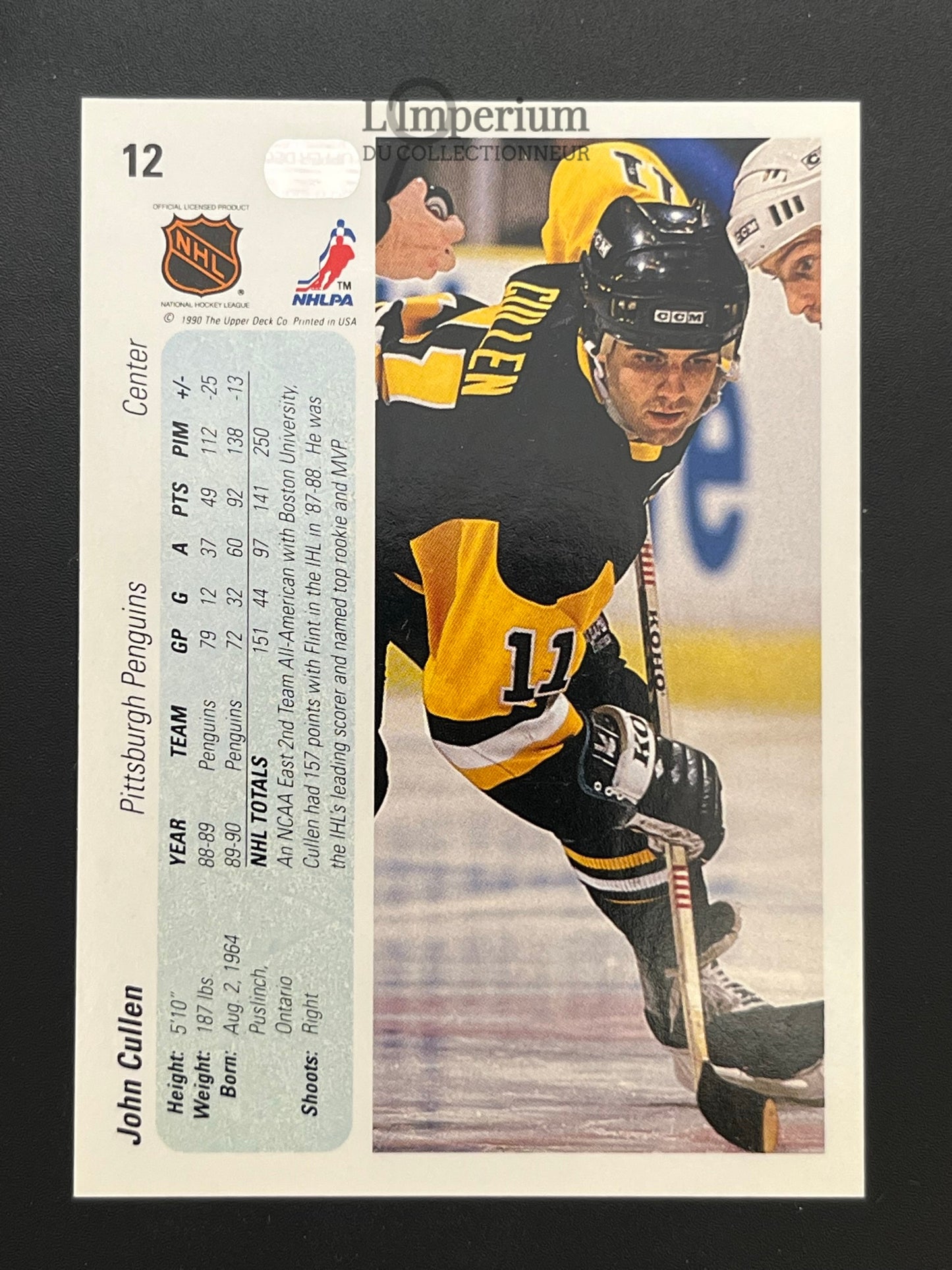 12. John Cullen Upper Deck 1990-91 Hockey Card