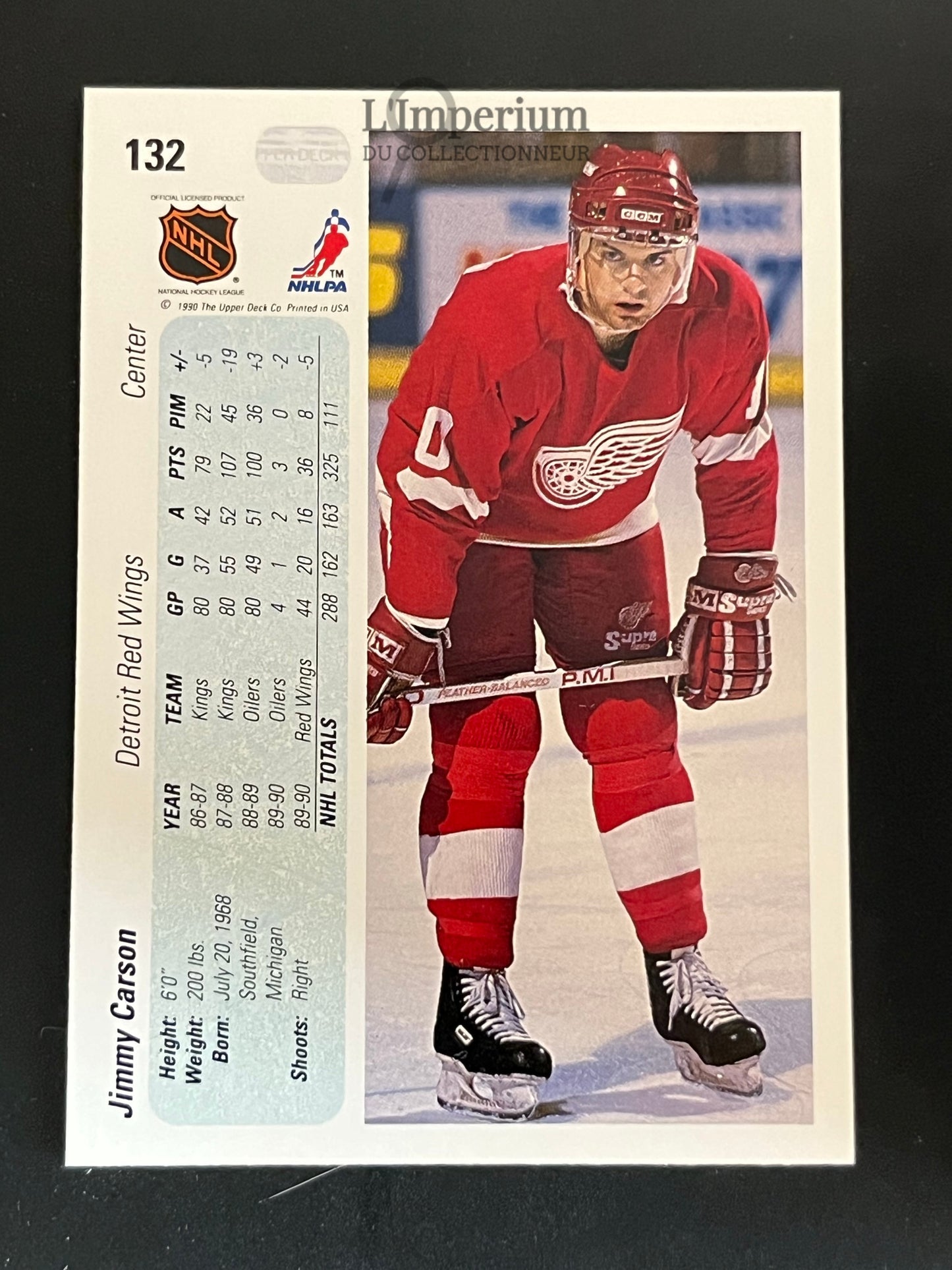 132. Jimmy Carson Upper Deck 1990-91 Hockey Card