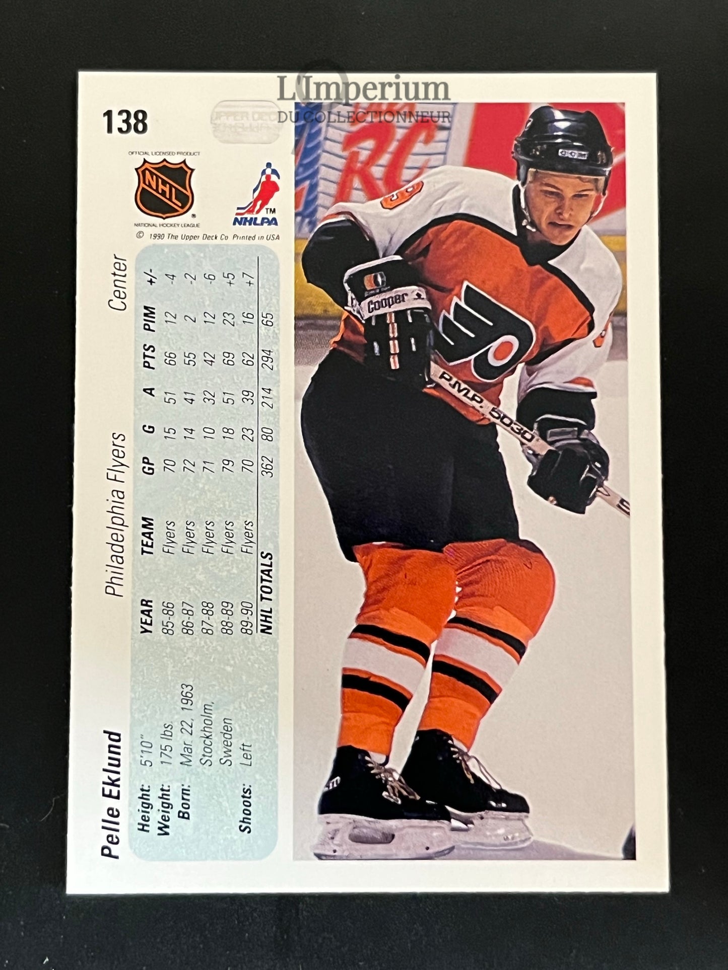 138. Pelle Eklund Upper Deck 1990-91 Hockey Card