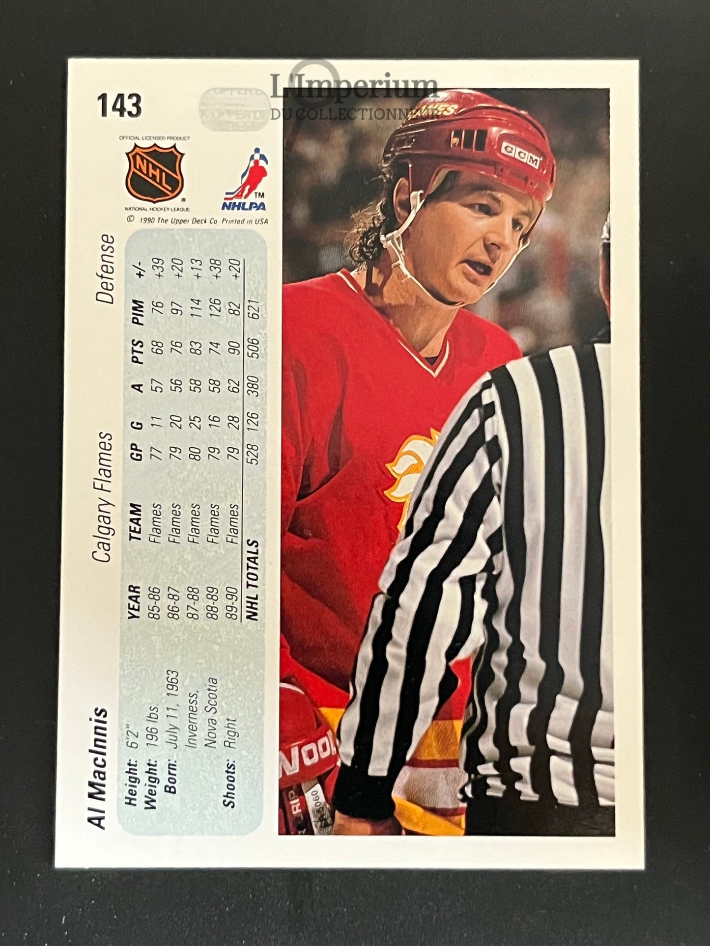 143. Al MacInnis Upper Deck 1990-91 Hockey Card