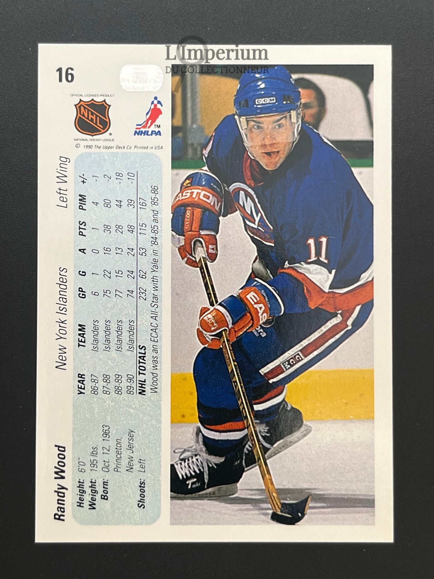 16. Randy Wood Upper Deck 1990-91 Hockey Card