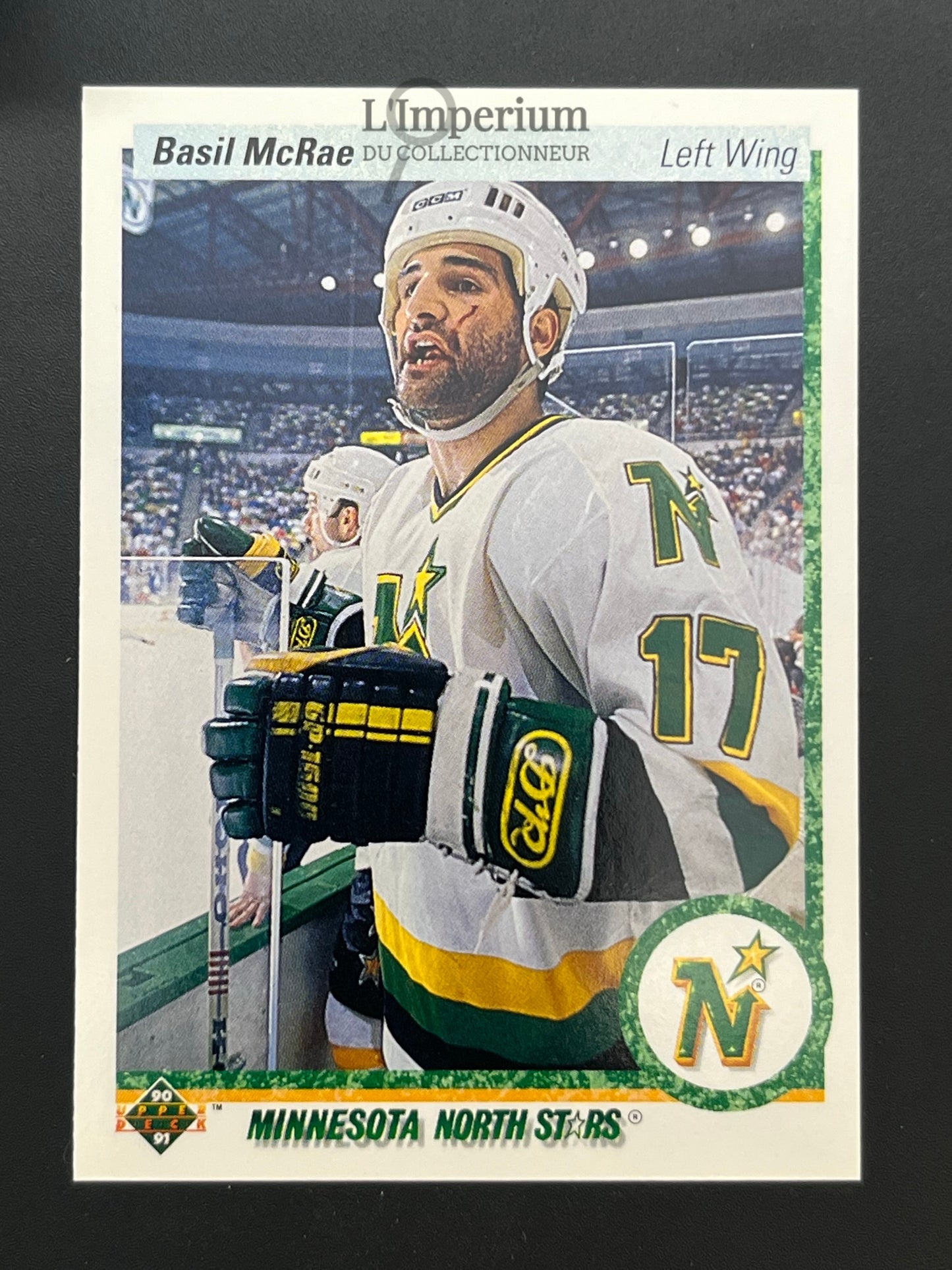 30. Basil McRrae Upper Deck 1990-91 Hockey Card