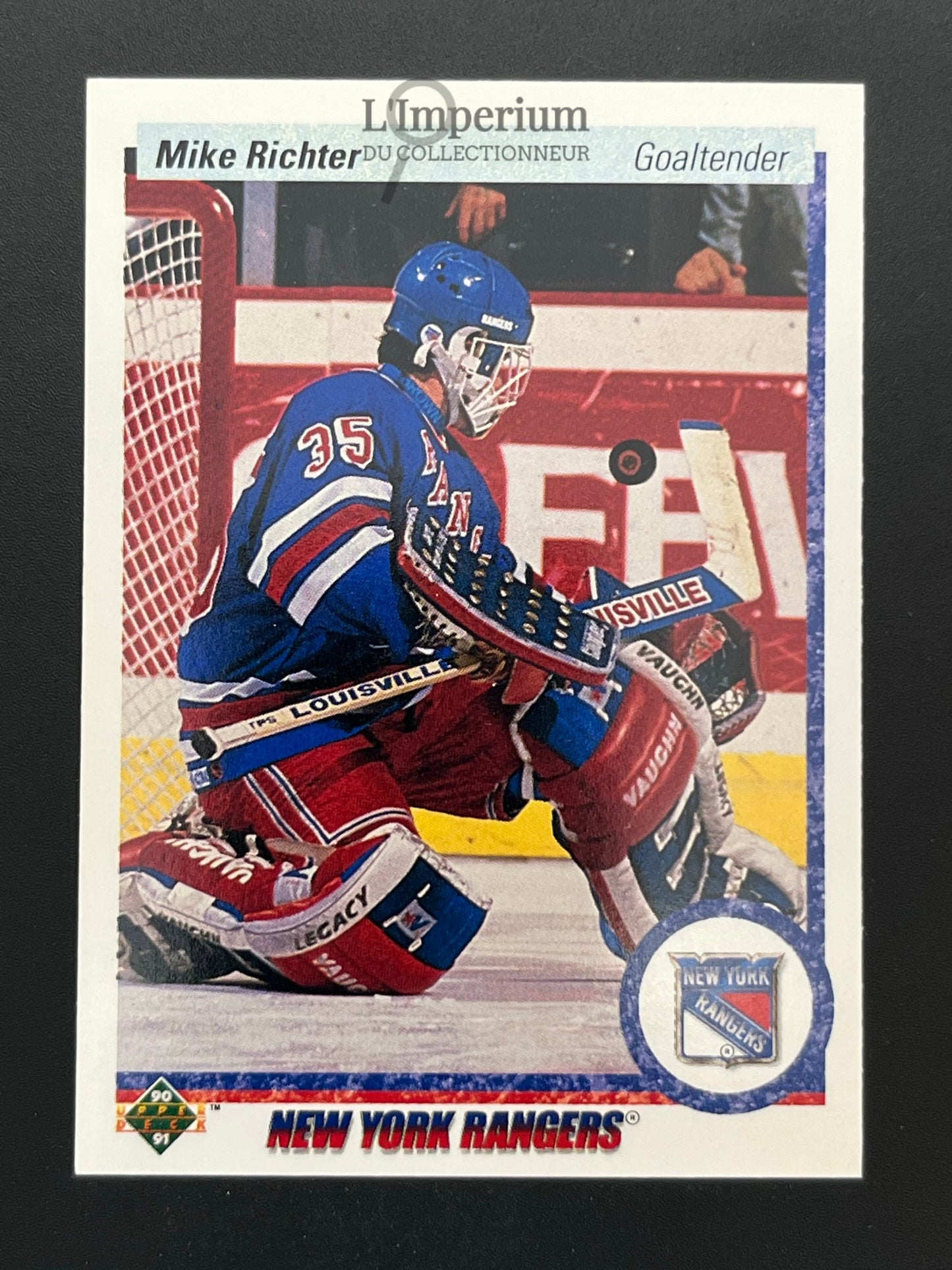 32. Mike Richter RC Upper Deck 1990-91 Hockey Card