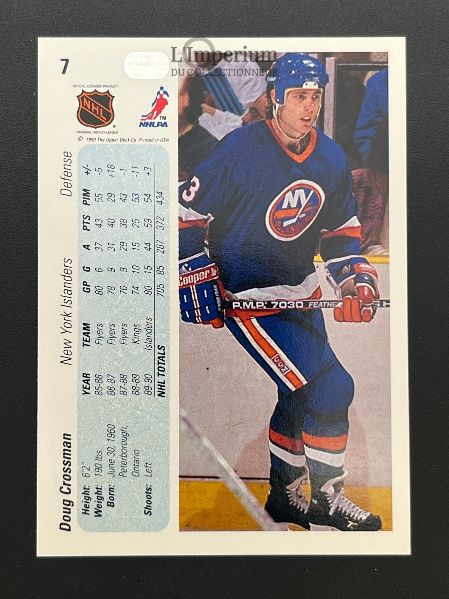 7. Doug Crossman Upper Deck 1990-91 Hockey Card