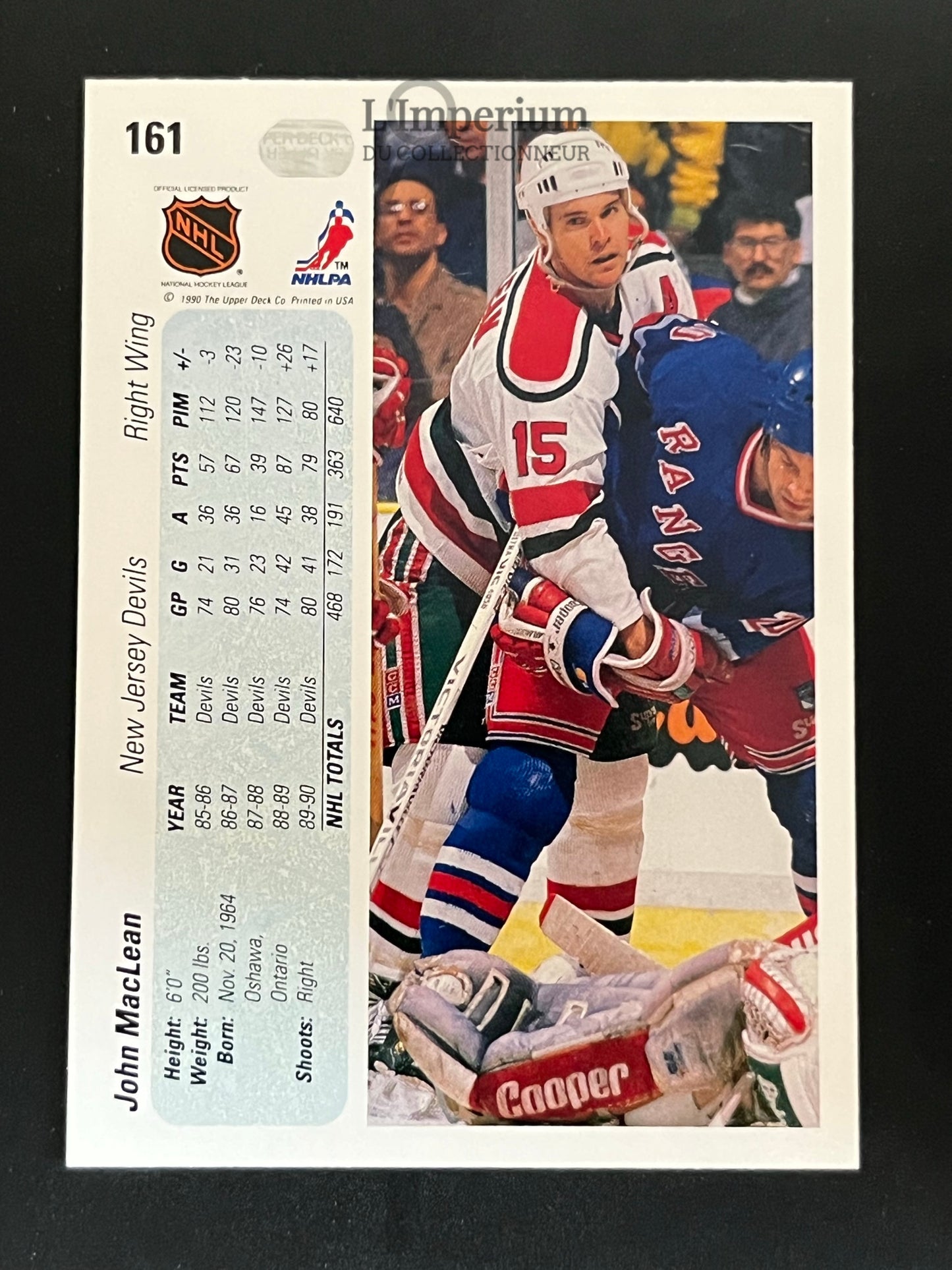 161. John Maclean Upper Deck 1990-91 Hockey Card