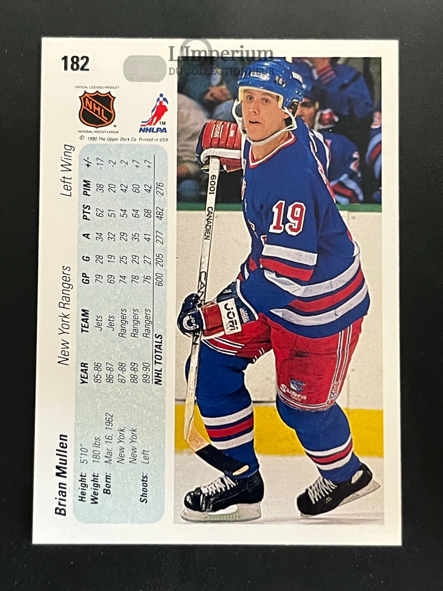 182. Brian Mullen Upper Deck 1990-91 Hockey Card