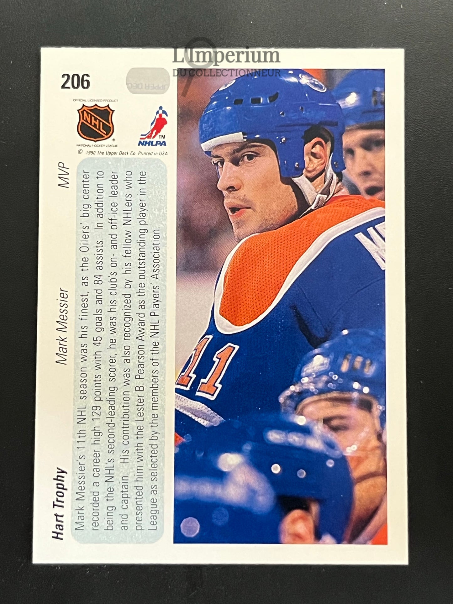 206. Mark Messier (Hart) Upper Deck 1990-91 Hockey Card