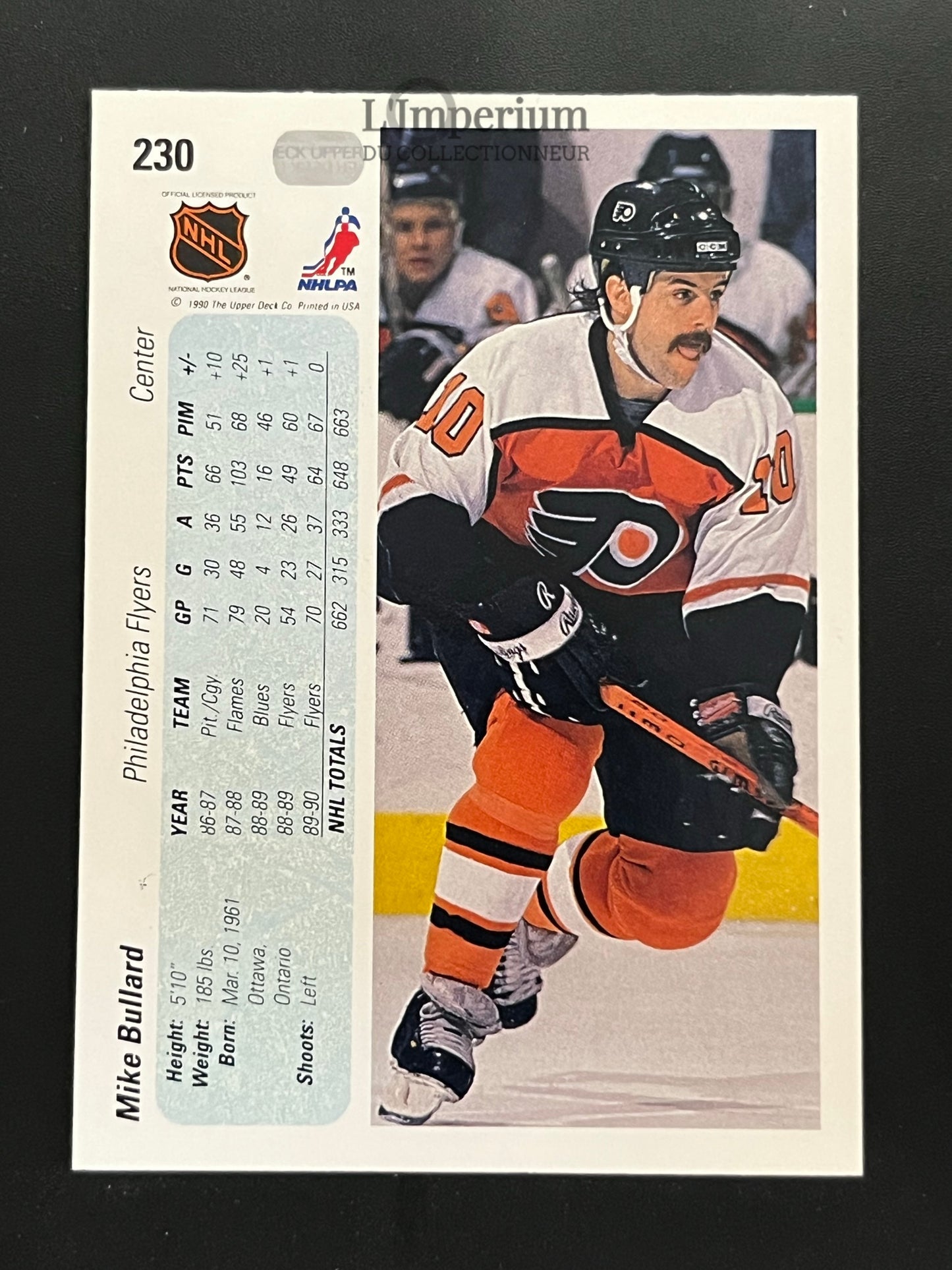 230. Mike Bullard Upper Deck 1990-91 Hockey Card