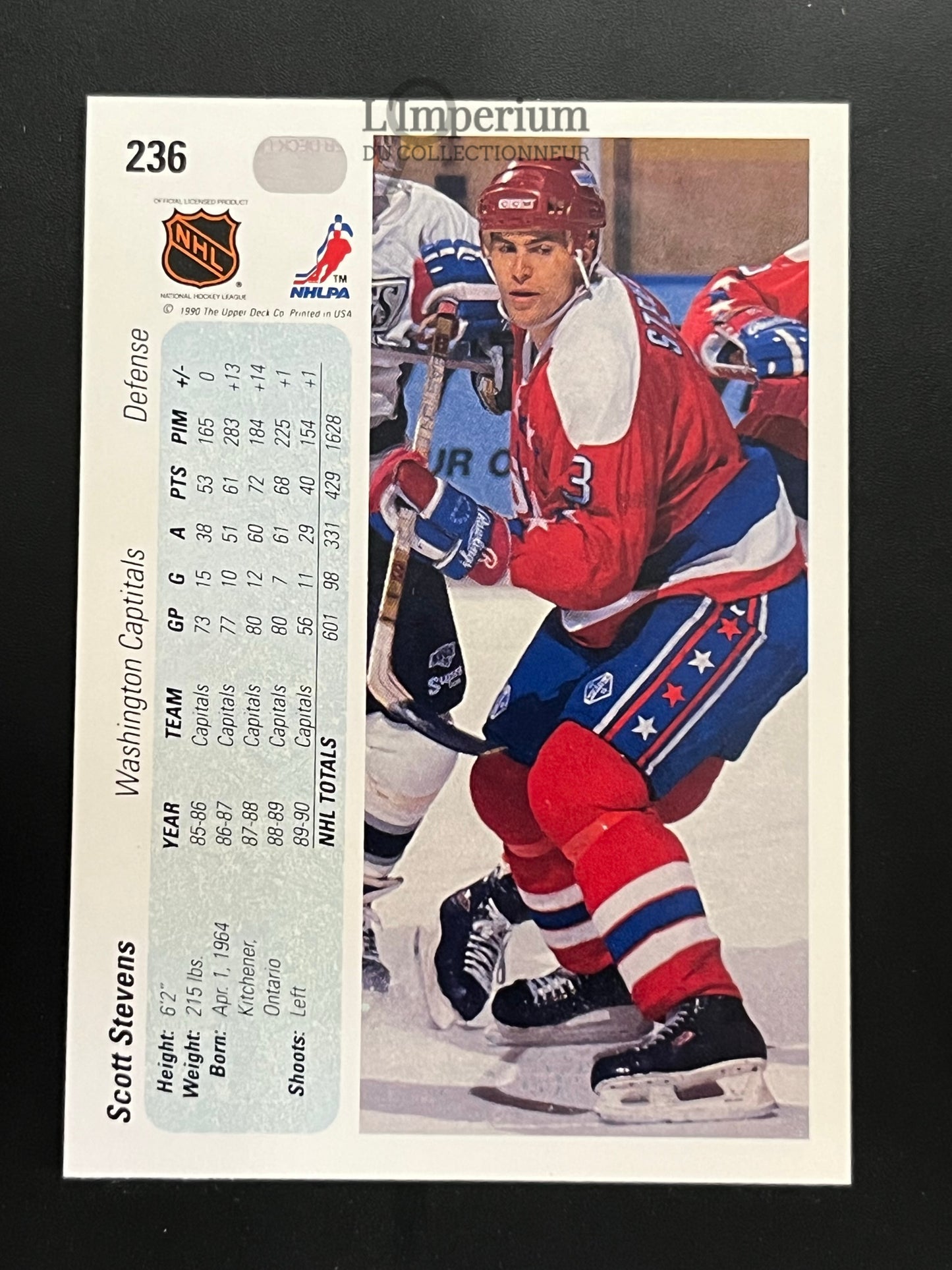 236. Scott Stevens Upper Deck 1990-91 Hockey Card