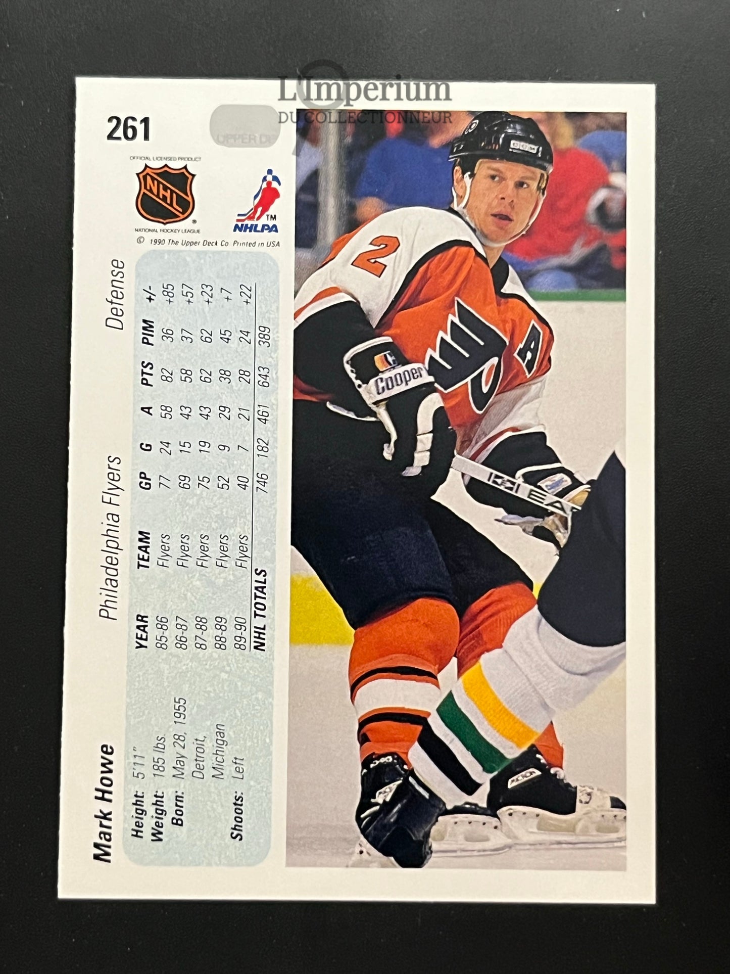 261. Mark Howe Upper Deck 1990-91 Hockey Card