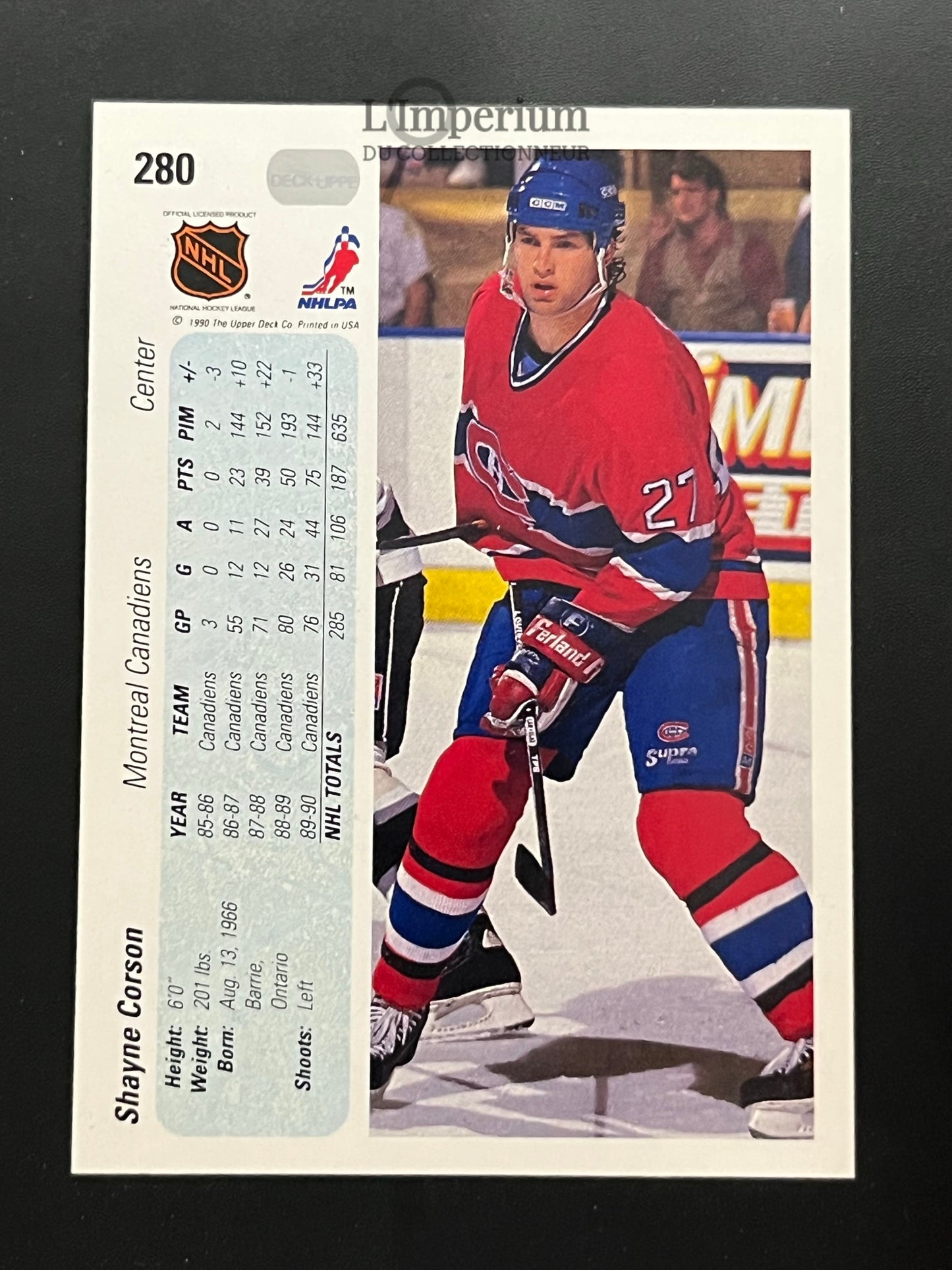 280. Shayne Corson Upper Deck 1990-91 Hockey Card