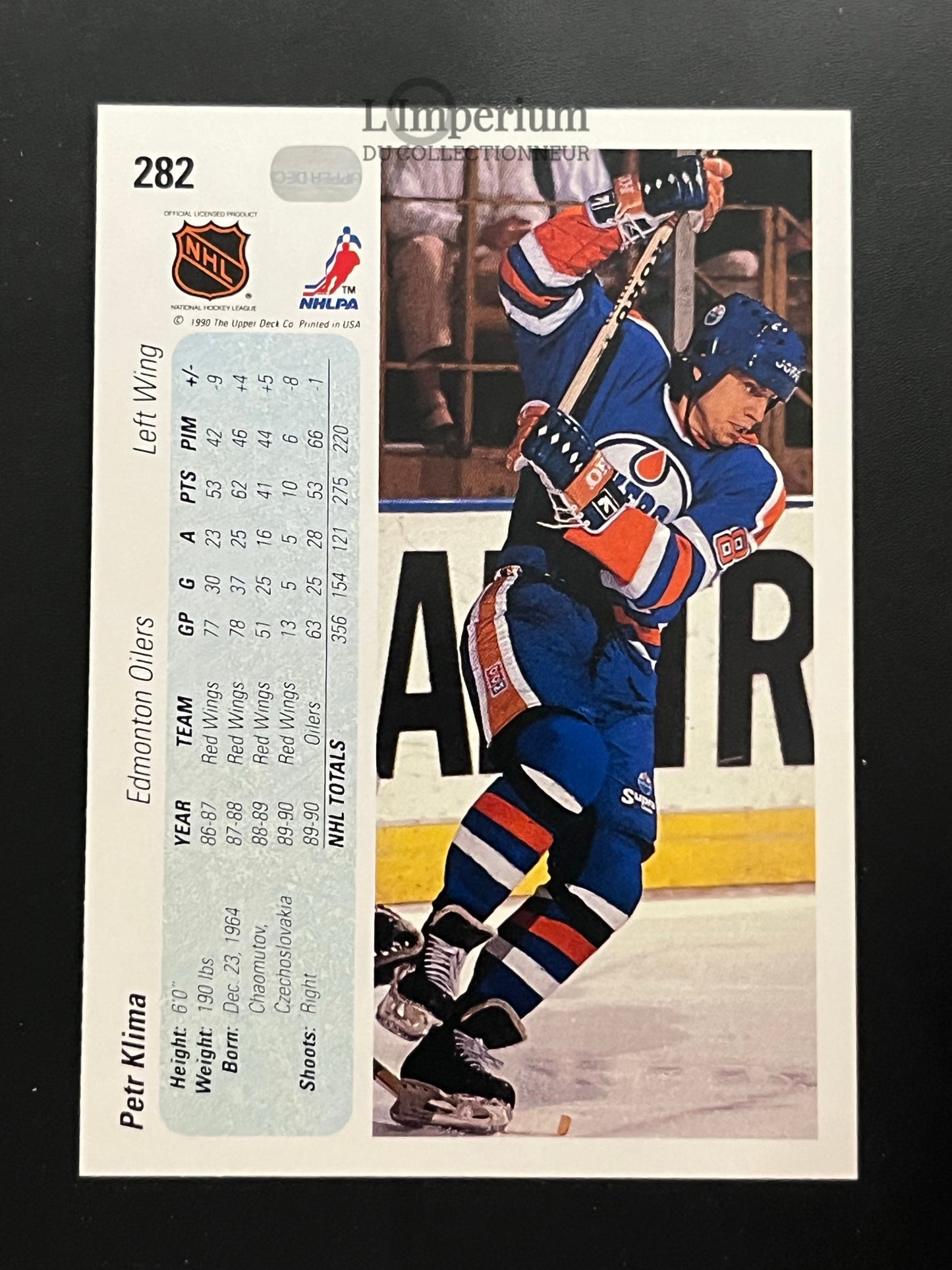 282. Petr Klima Upper Deck 1990-91 Hockey Card