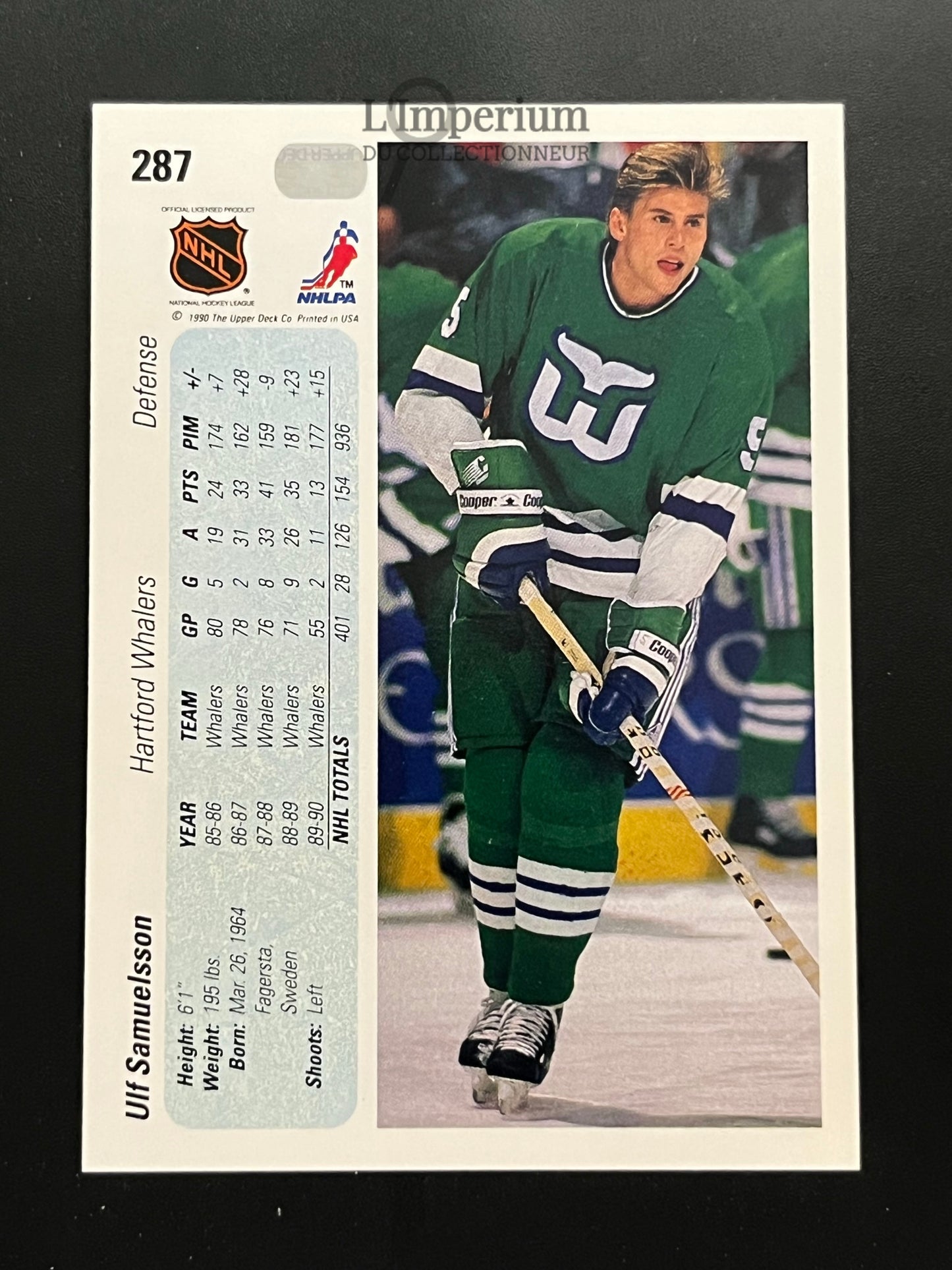 287. Ulf Samuelsson Upper Deck 1990-91 Hockey Card