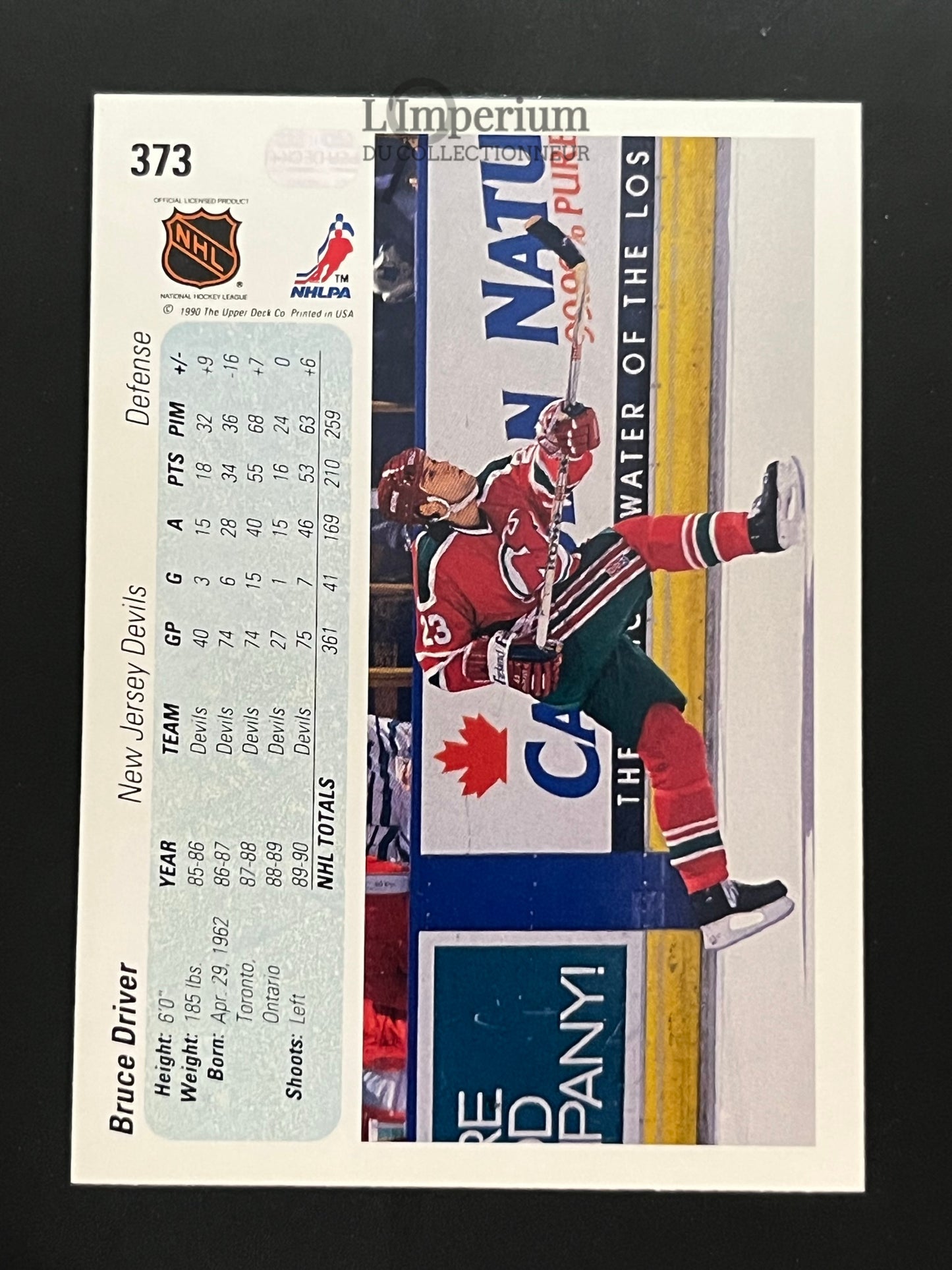 373. Bruce Driver Upper Deck 1990-91 Hockey Card