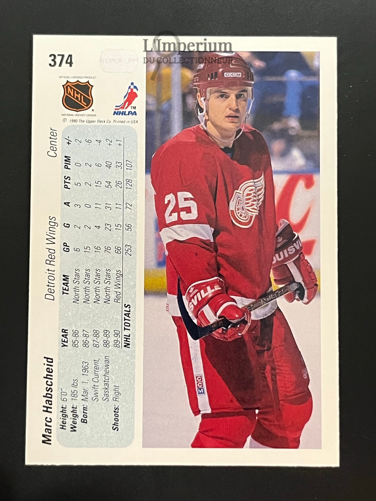 374. Marc Habscheid Upper Deck 1990-91 Hockey Card