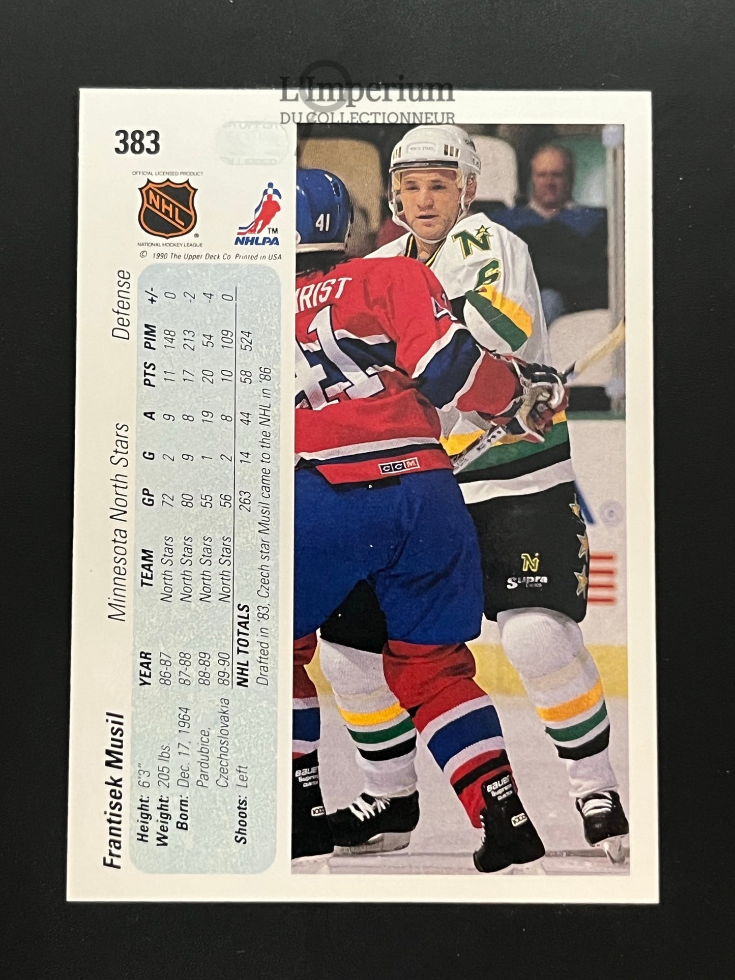383. Frank Musil Upper Deck 1990-91 Hockey Card