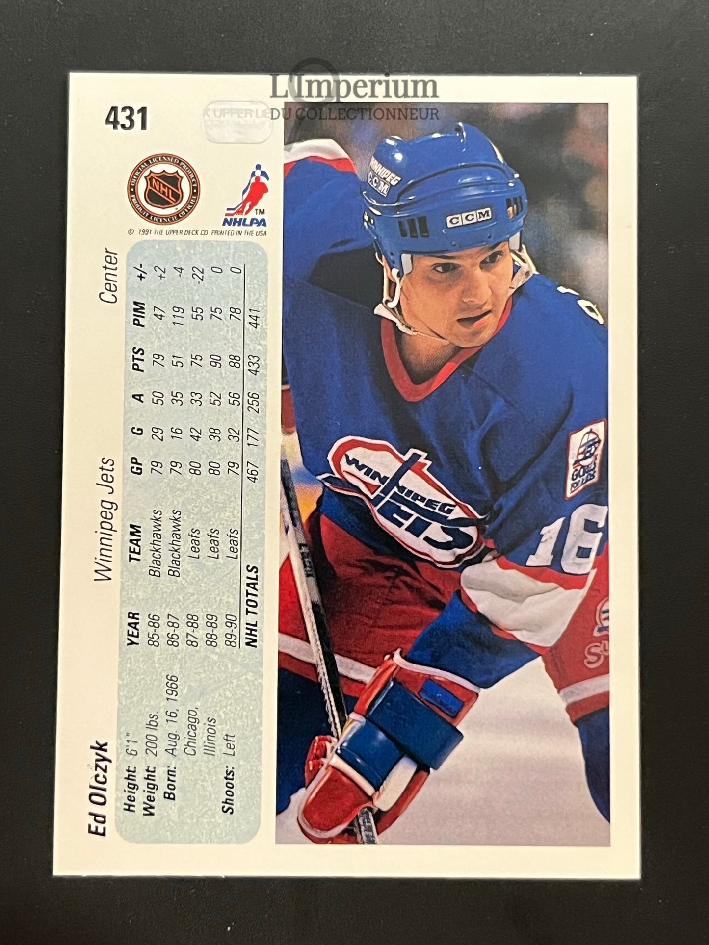 431. Ed Olczyk Upper Deck 1990-91 Hockey Card