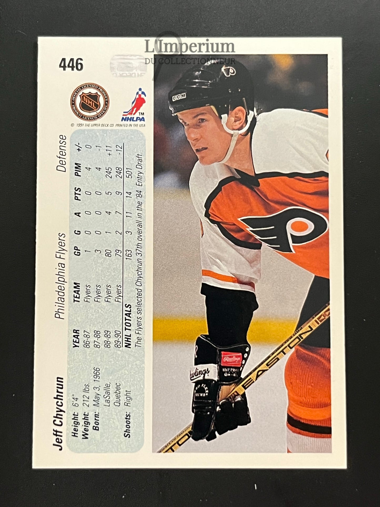 446. Jeff Chychrun RC Upper Deck 1990-91 Hockey Card