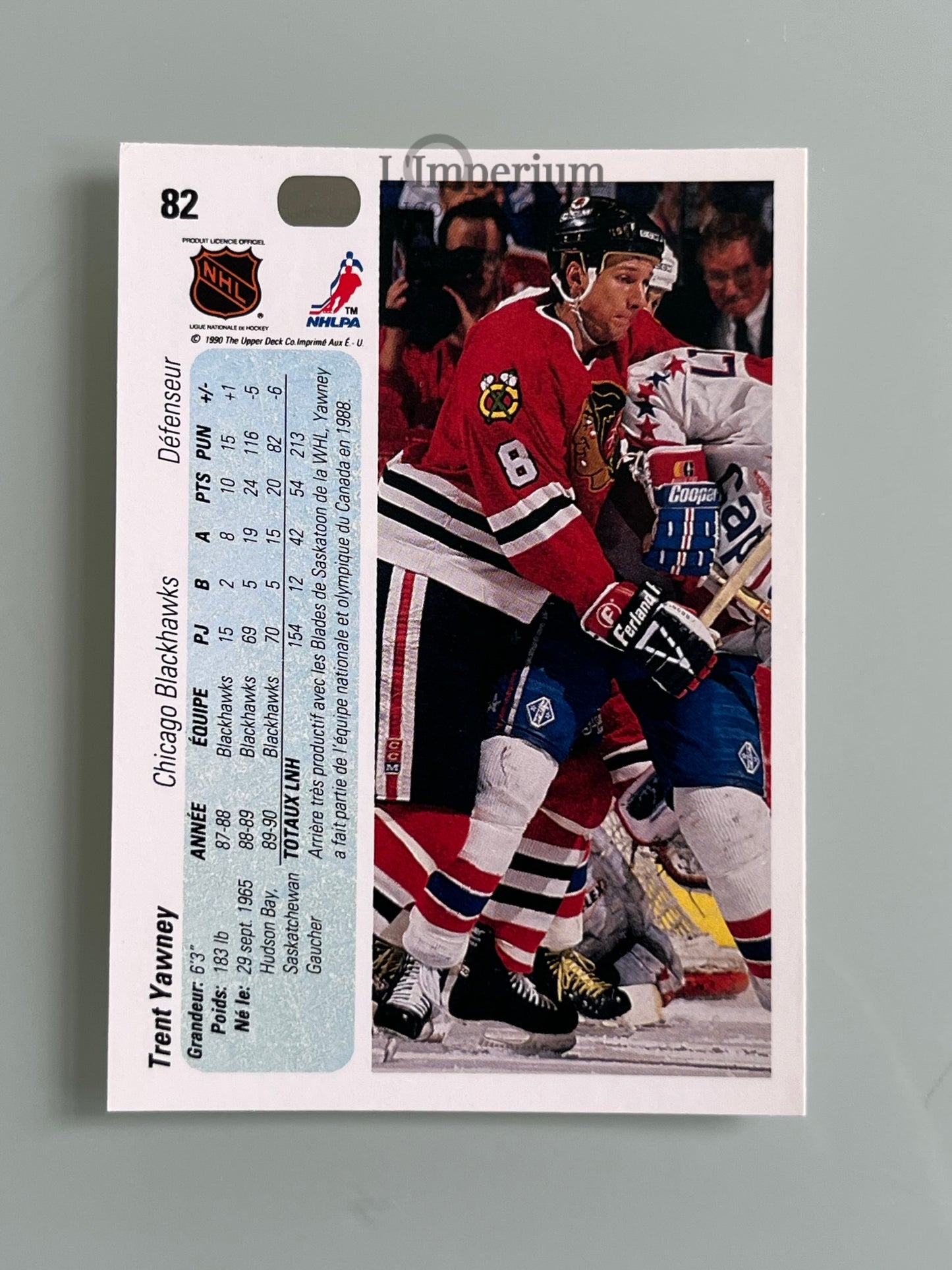 82. Trent Yawney Upper Deck 1990-91 French Hockey Card