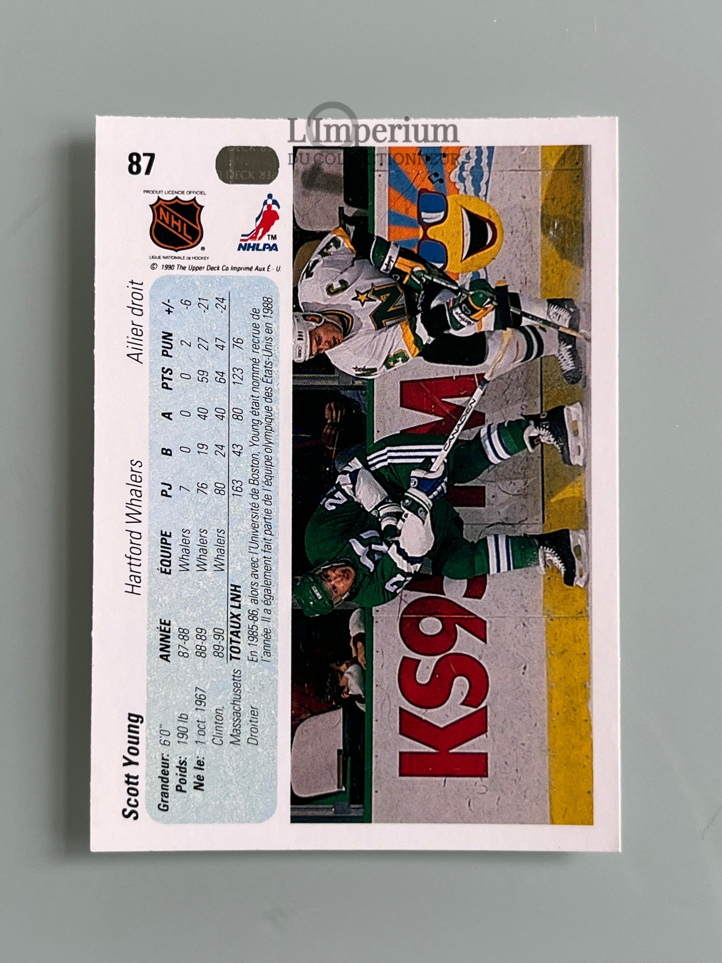 87. Scott Young Upper Deck 1990-91 French Hockey Card