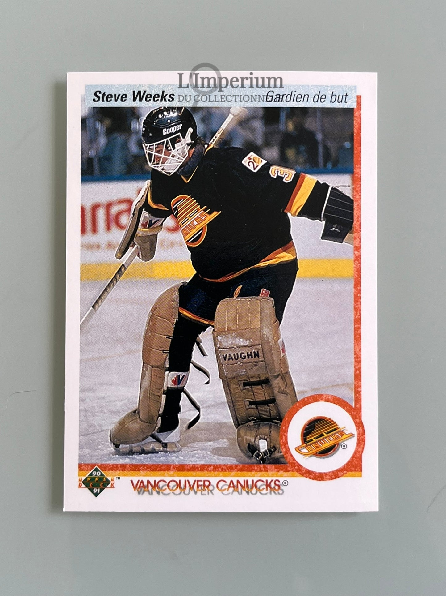 107. Steve Weeks Upper Deck 1990-91 French Hockey Card