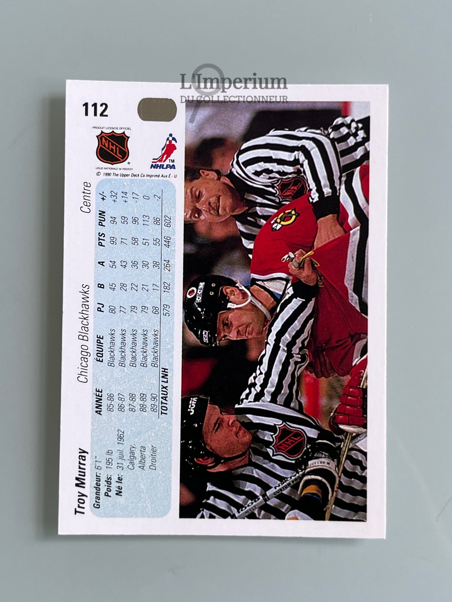 112. Troy Murray Upper Deck 1990-91 French Hockey Card