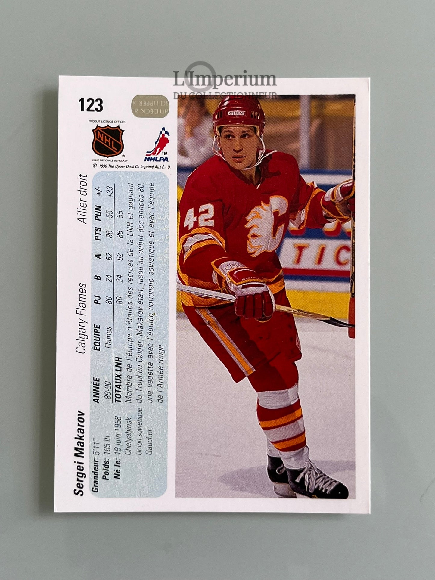 123. Sergei Marakov RC Upper Deck 1990-91 French Hockey Card