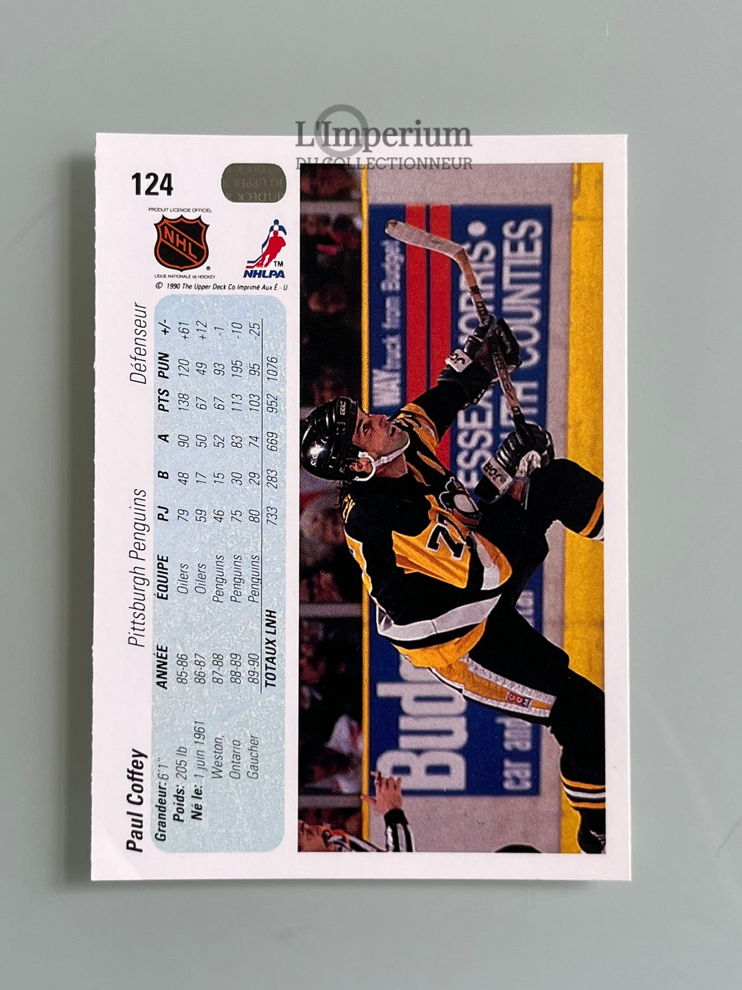 124. Paul Coffey Upper Deck 1990-91 French Hockey Card
