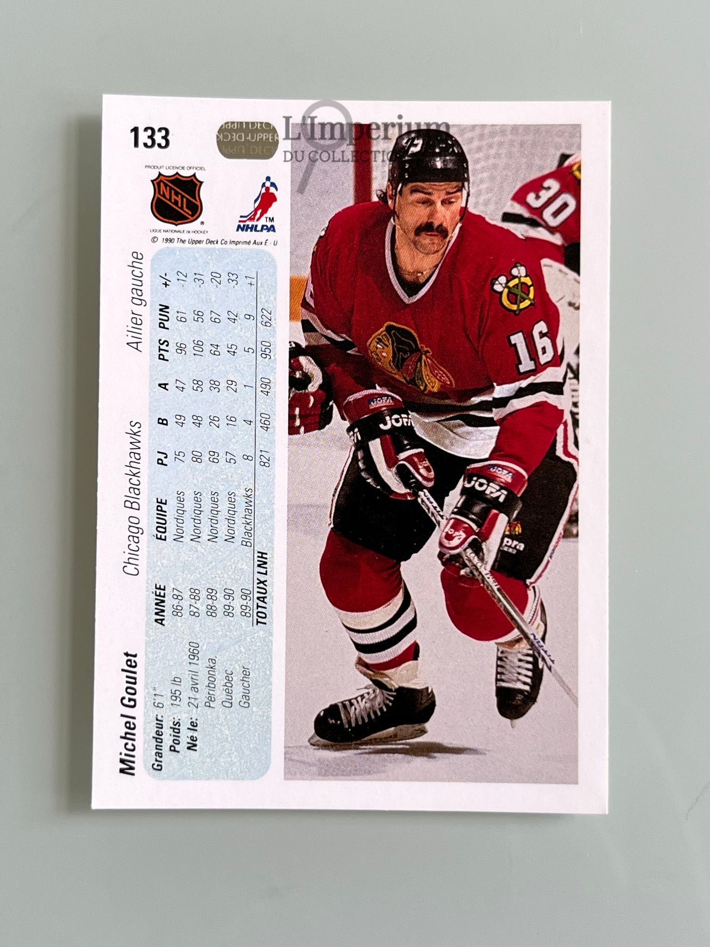 133. Michel Goulet Upper Deck 1990-91 French Hockey Card