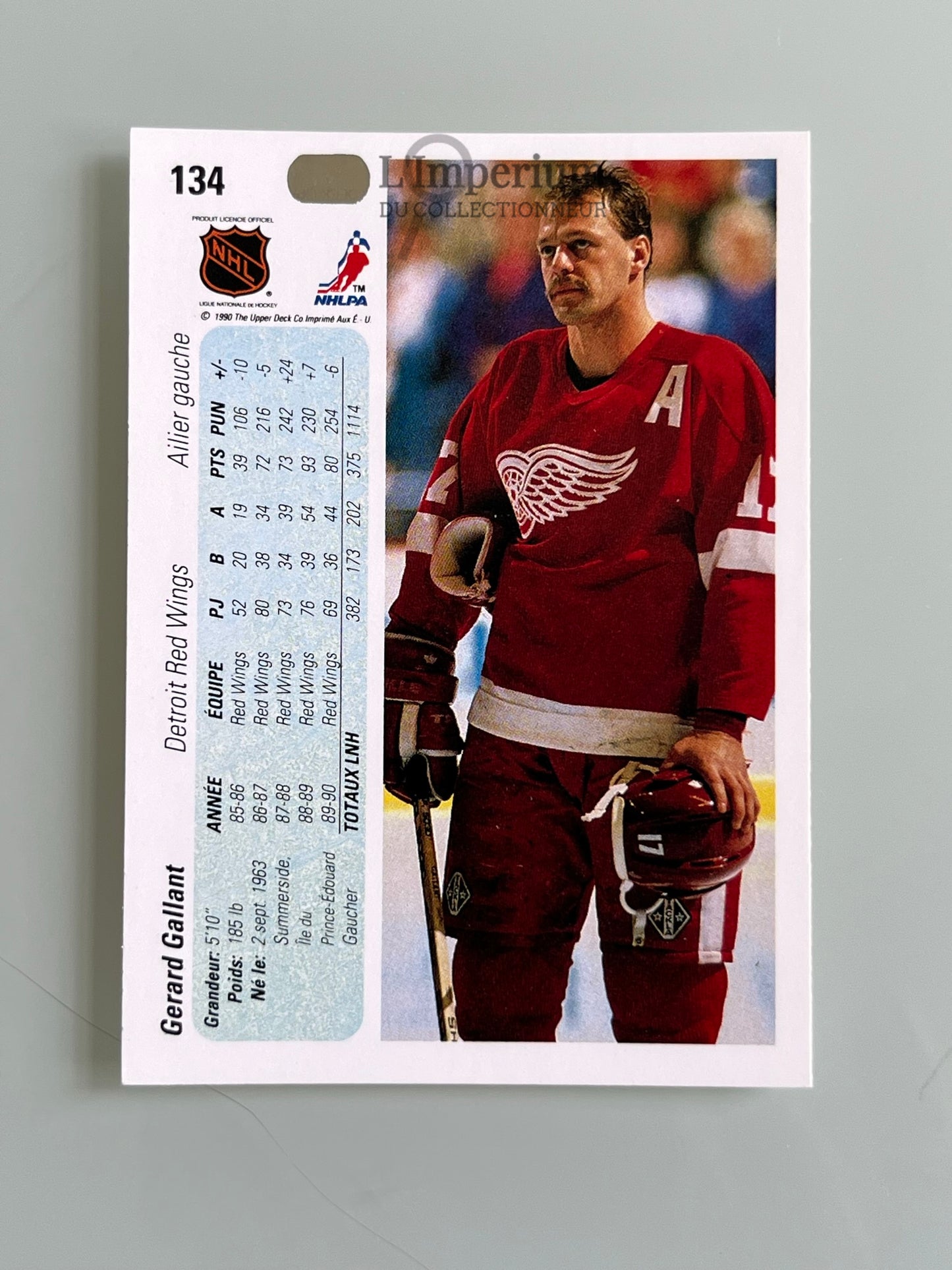 134. Gerald Gallant Upper Deck 1990-91 French Hockey Card