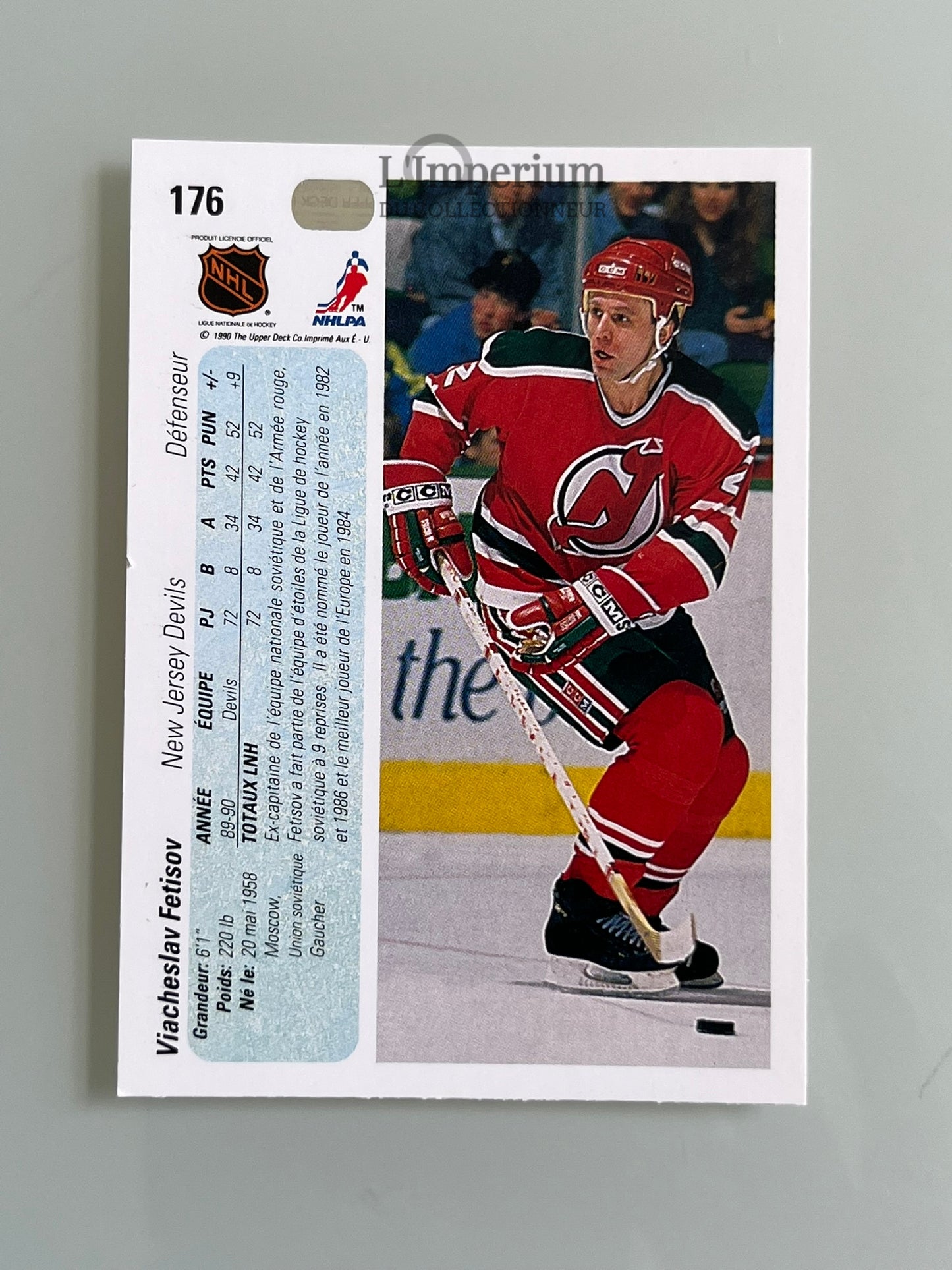 176. Slava Fetisov RC Upper Deck 1990-91 French Hockey Card