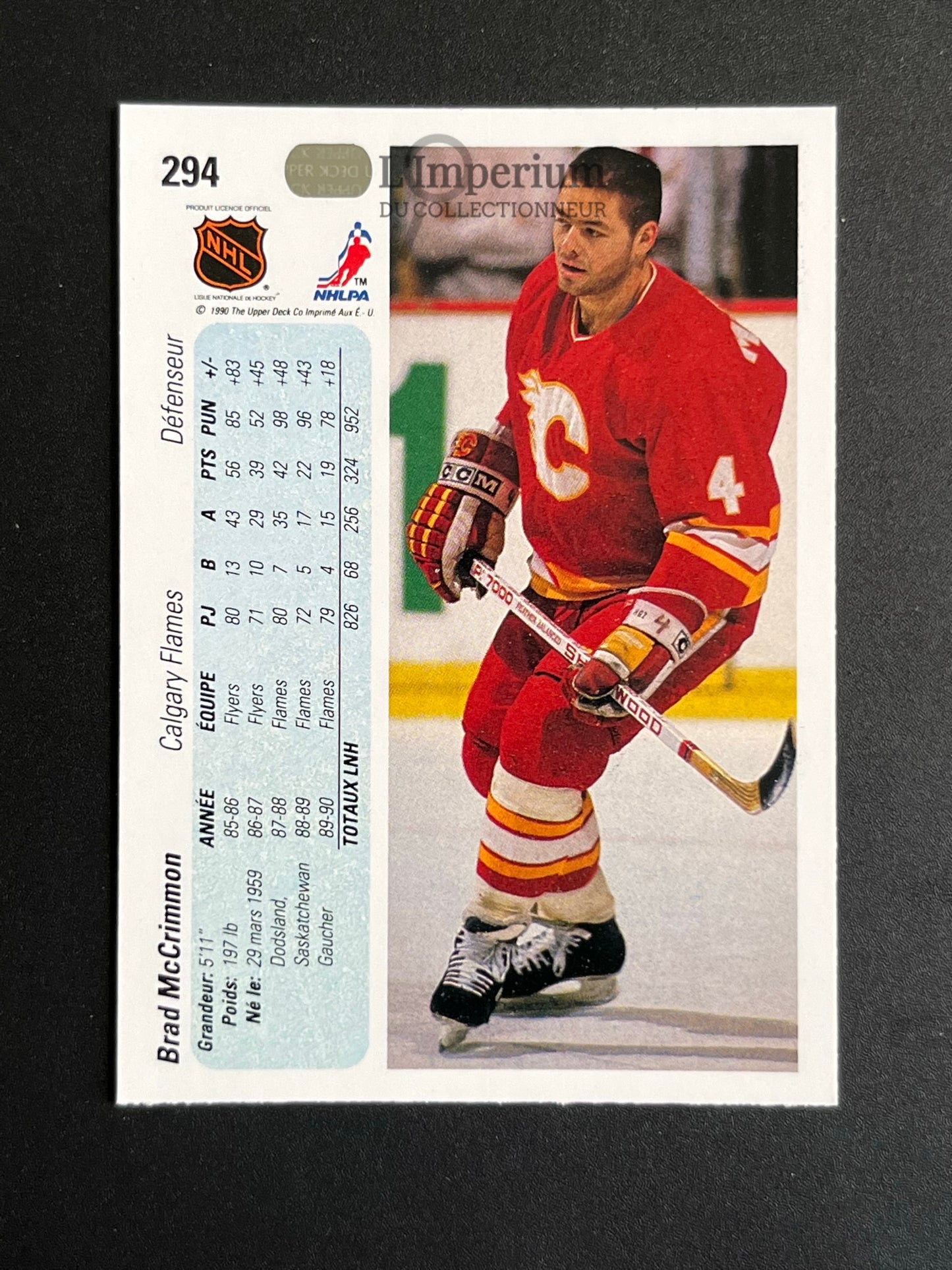 294. Brad McCrimmon Upper Deck 1990-91 French Hockey Card