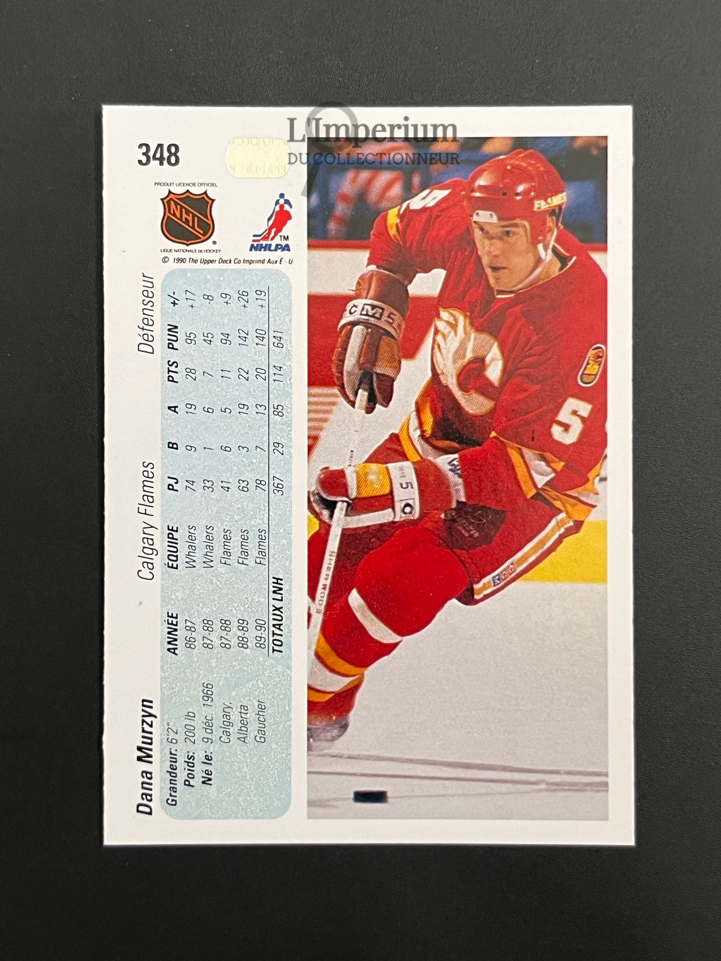 348. Dana Murzyn Upper Deck 1990-91 French Hockey Card