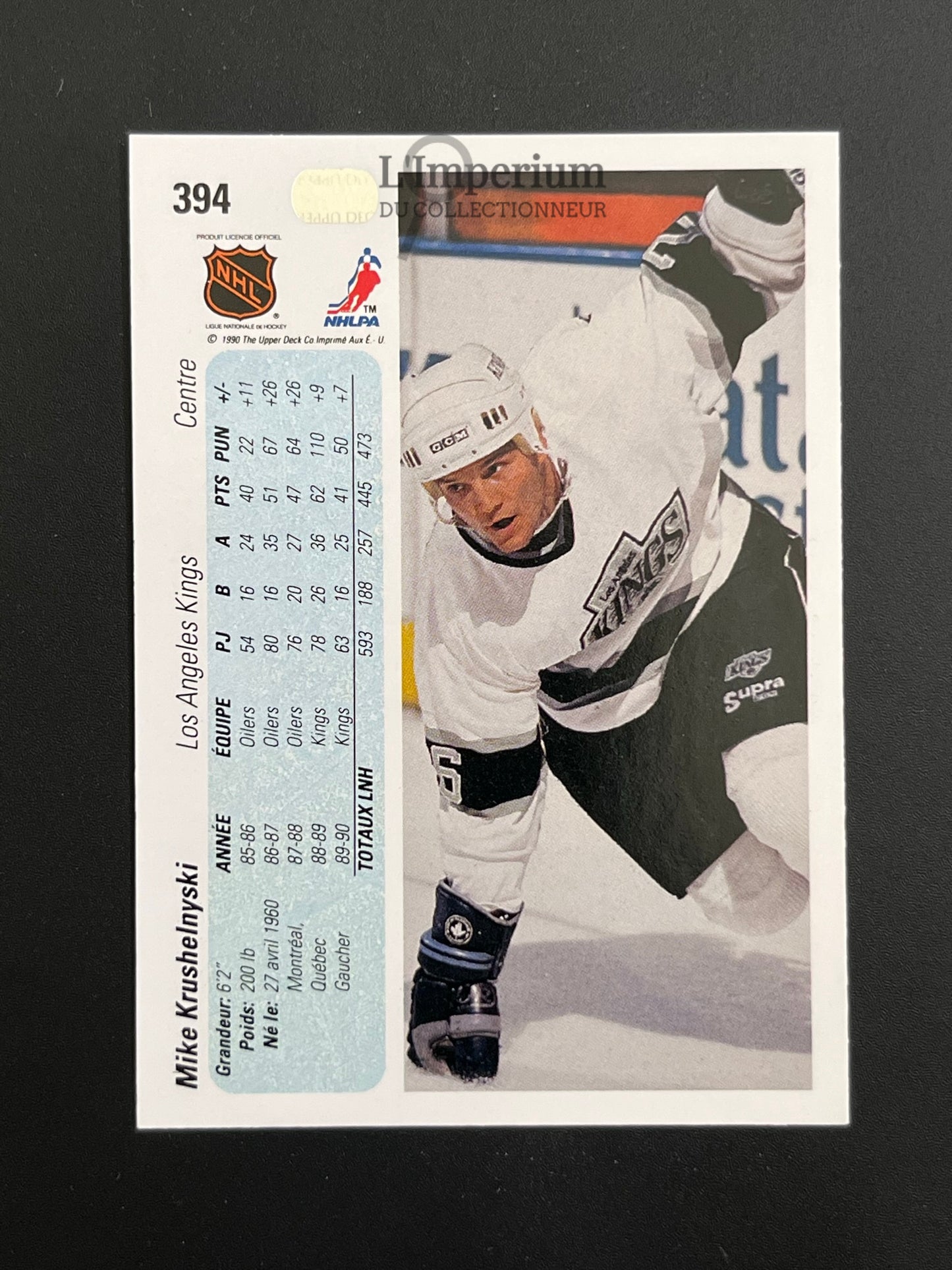 394. Mike Krushelnyski Upper Deck 1990-91 French Hockey Card