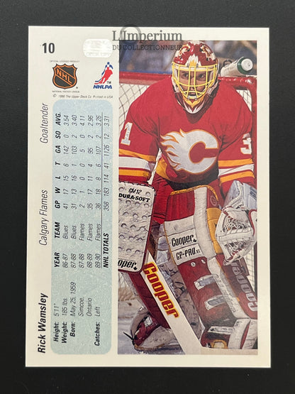 10. Rick Wamsley Upper Deck 1990-91 Hockey Card