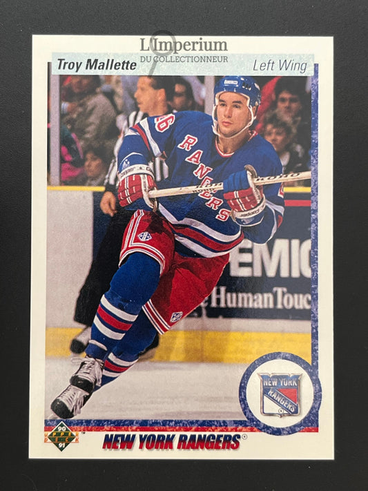 11. Troy Mallette RC Upper Deck 1990-91 Hockey Card