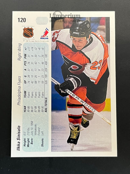 120. IIkka Sinisalo Upper Deck 1990-91 Hockey Card