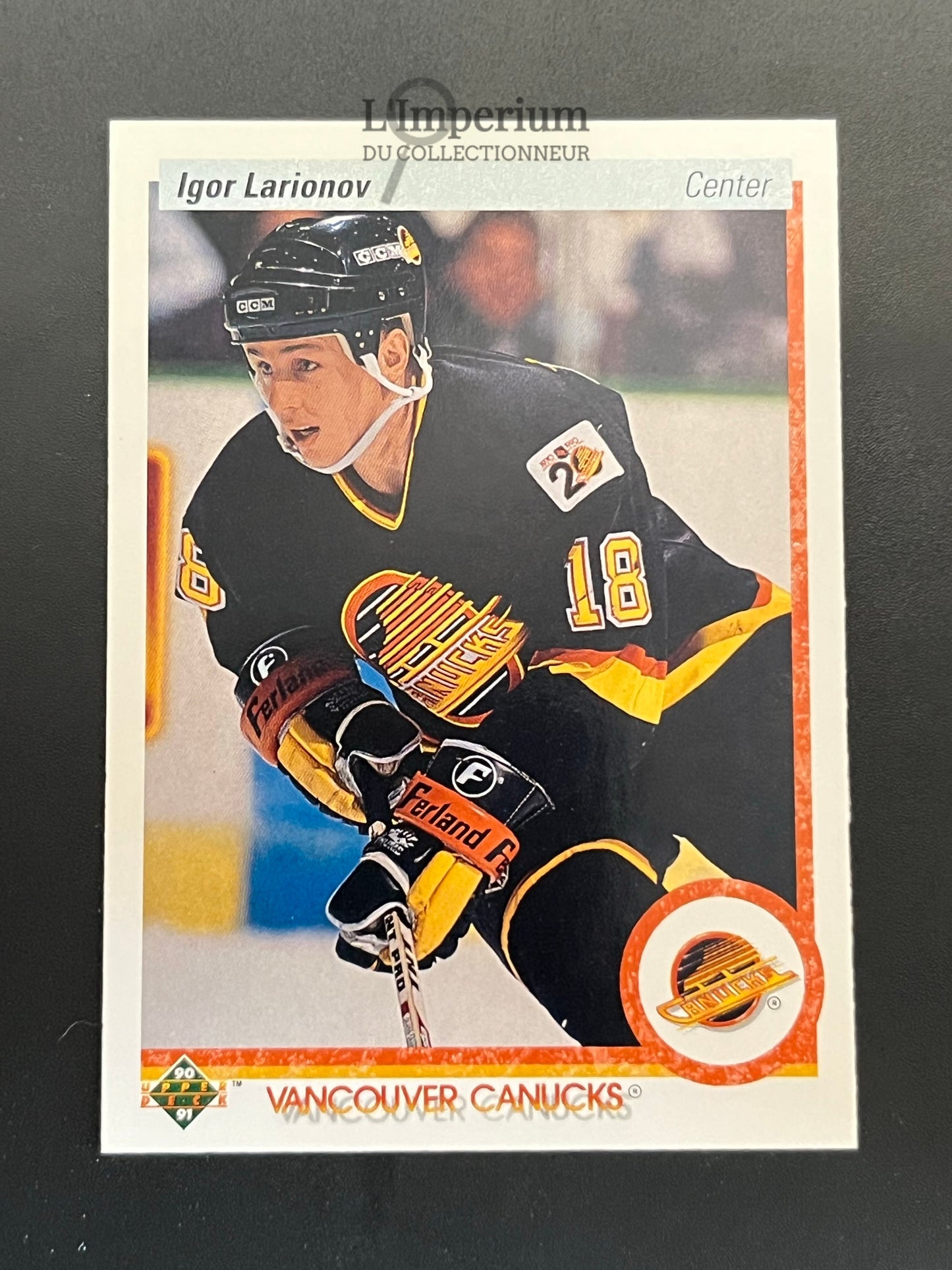 128. Igor Larionov RC Upper Deck 1990-91 Hockey Card