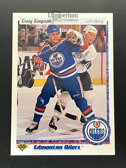 129. Graig Simpson Upper Deck 1990-91 Hockey Card