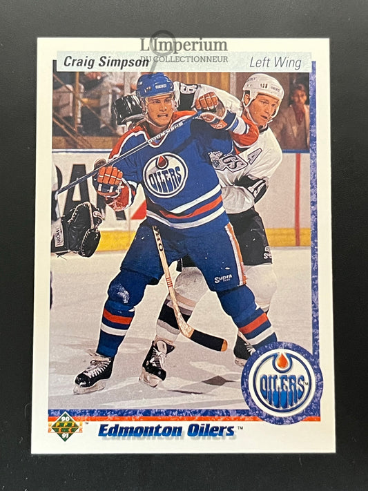 129. Graig Simpson Upper Deck 1990-91 Hockey Card
