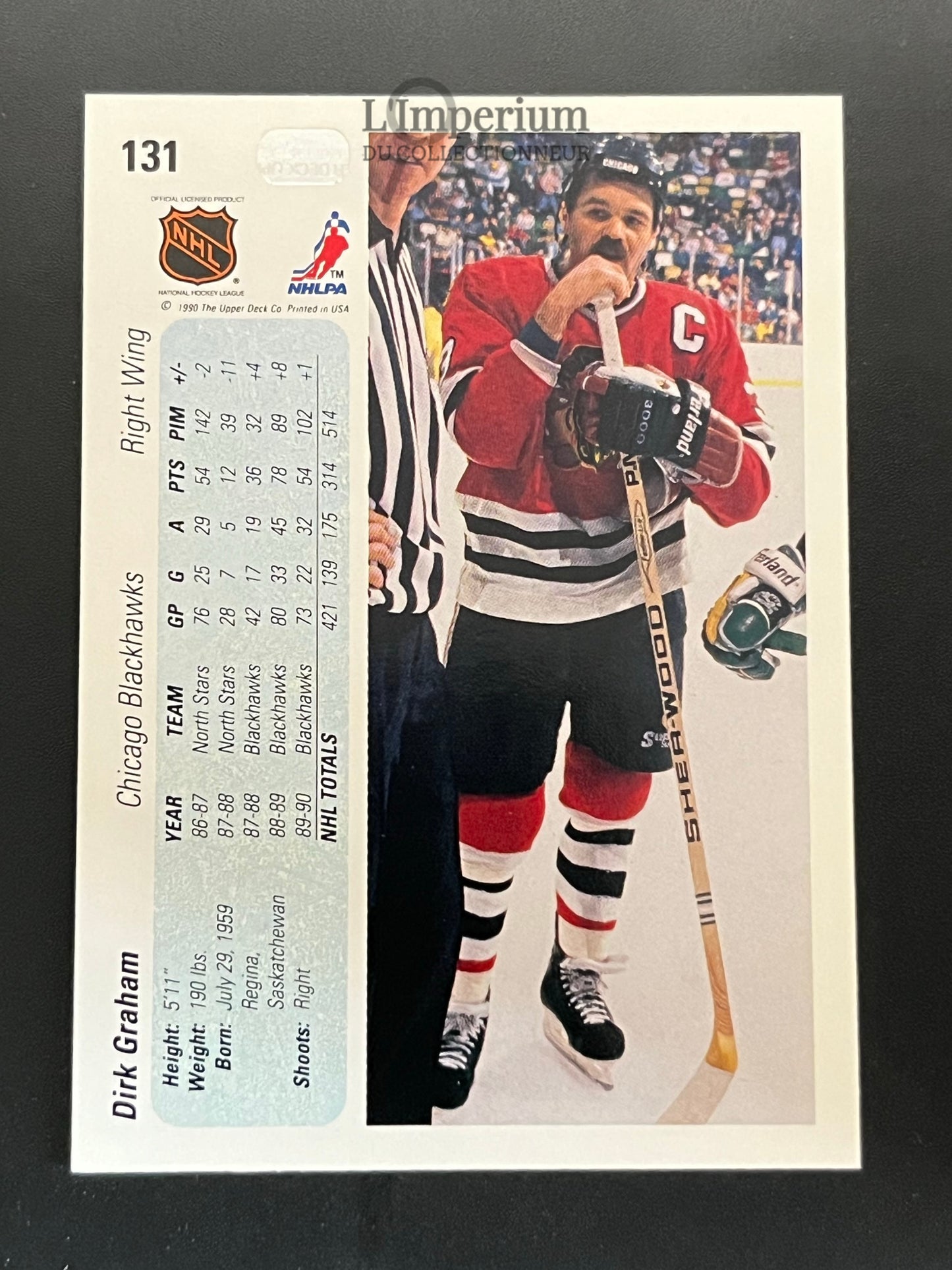 131. Dirk Graham Upper Deck 1990-91 Hockey Card