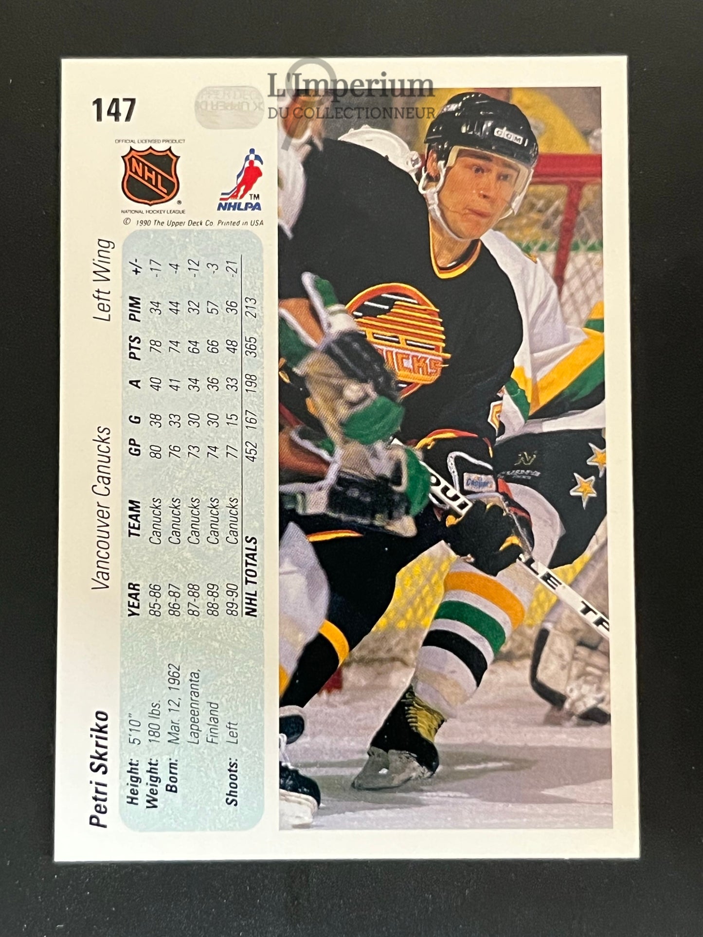 147. Petri Skriko Upper Deck 1990-91 Hockey Card