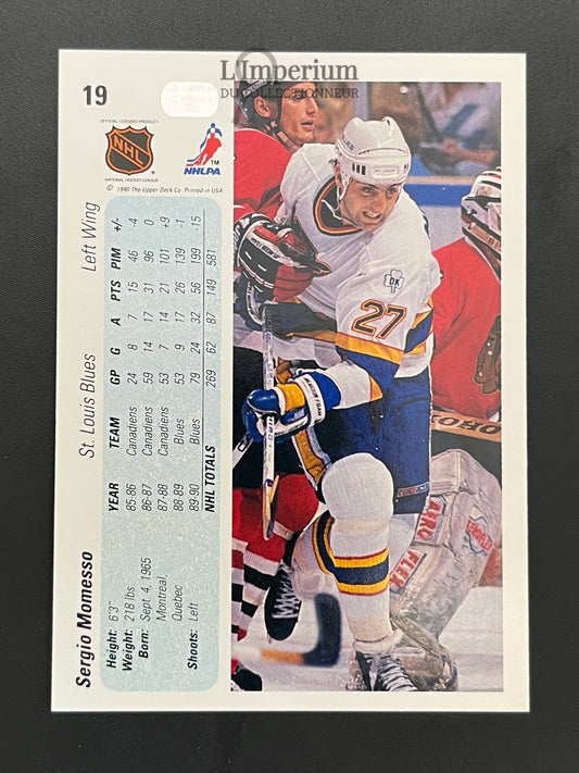 19. Sergio Momesso RC Upper Deck 1990-91 Hockey Card