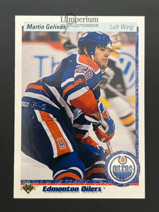 23. Martin Gelinas RC Upper Deck 1990-91 Hockey Card