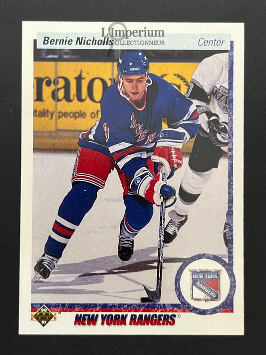 34. Bernie Nicholls Upper Deck 1990-91 Hockey Card