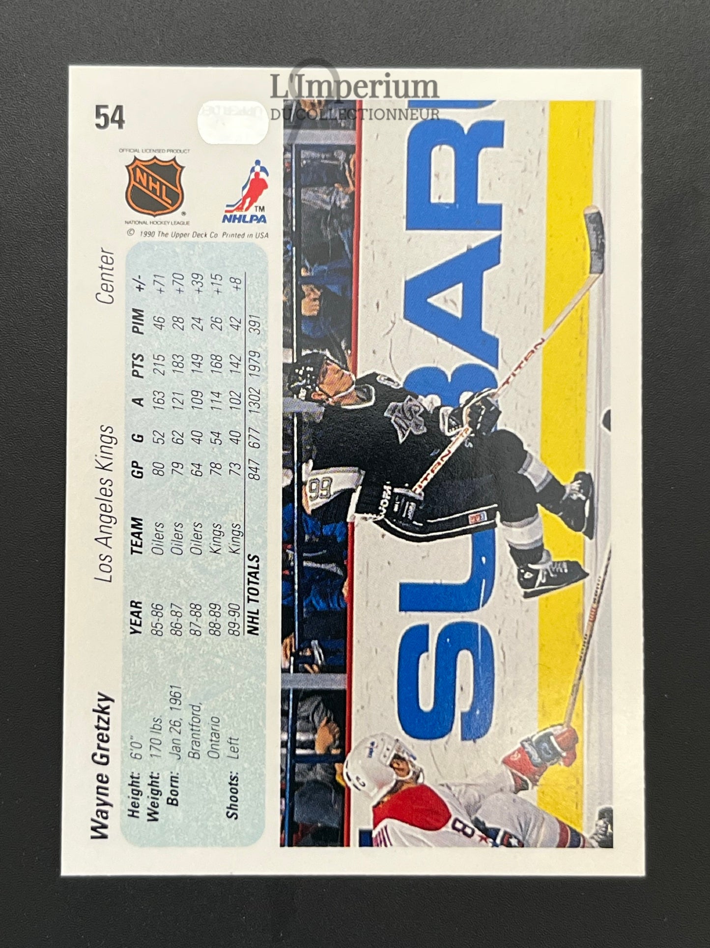 54. Wayne Gretzky Upper Deck 1990-91 Hockey Card